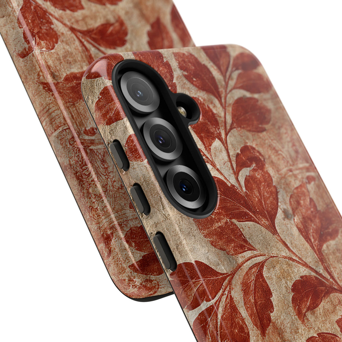 Terracotta Botanical Fresco · Tough Phone Case for Samsung · Red