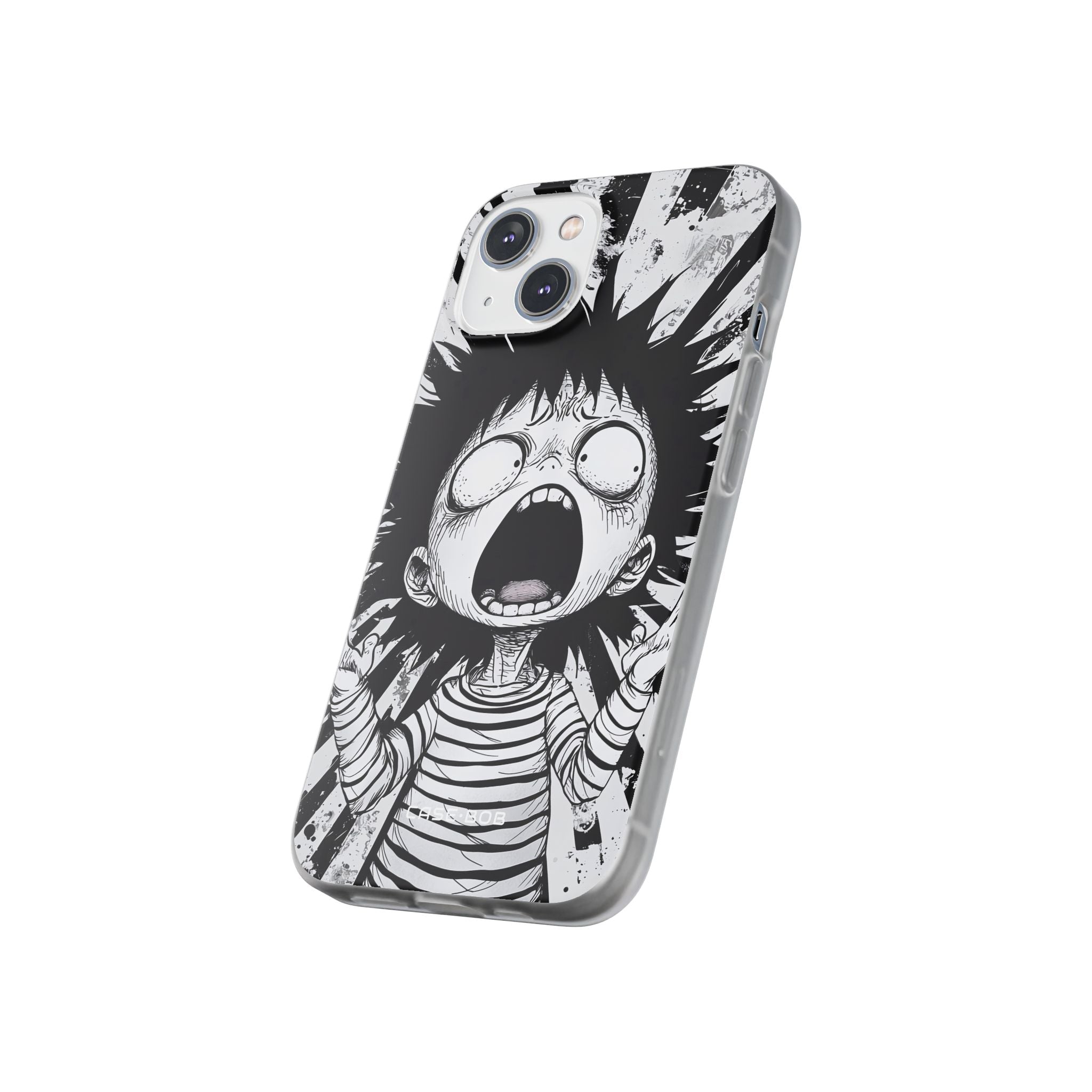 Screaming Stripes iPhone 14 Skal - Mjuk