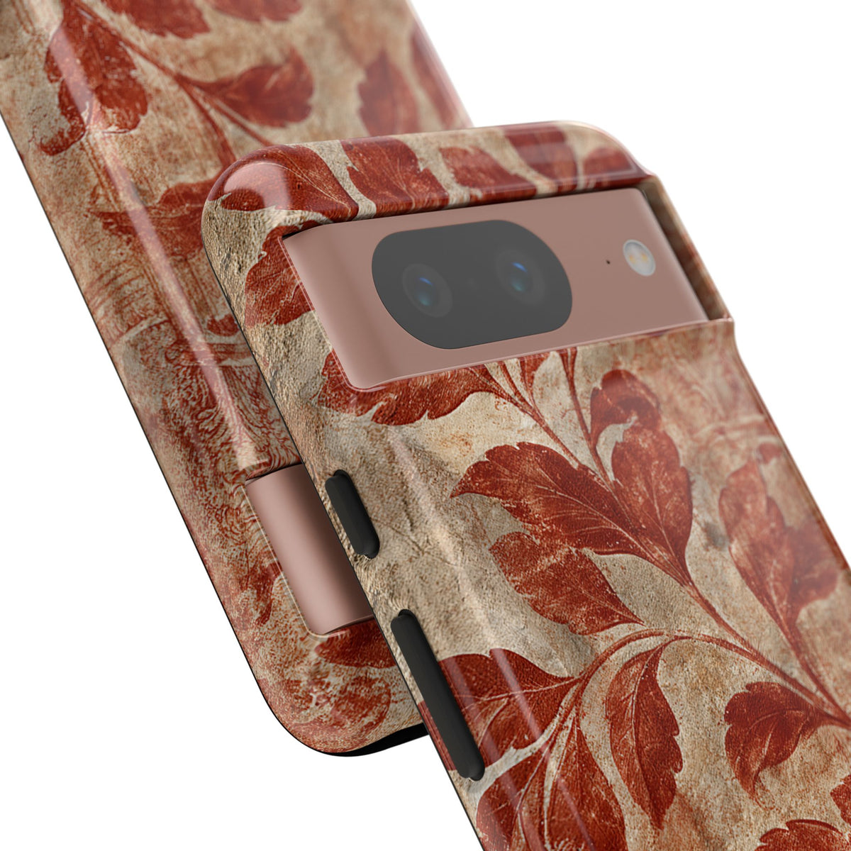 Terracotta Botanical Fresco · Tough Phone Case for Pixel · Red
