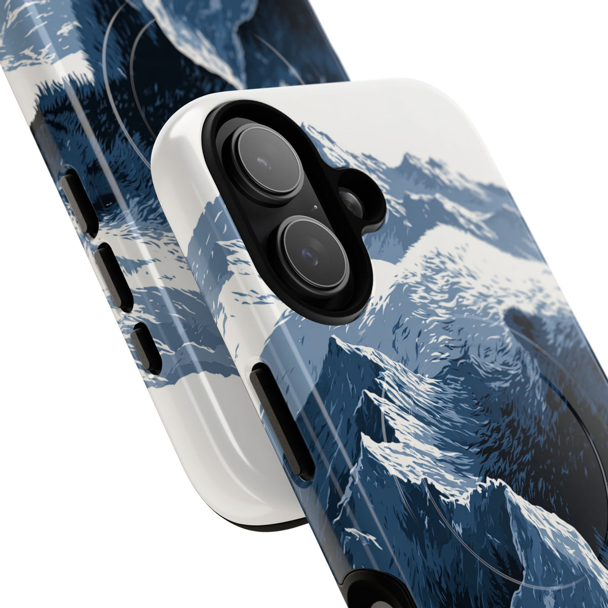 Fjord Summit Bear · Tough 2.0 Magnetic Phone Case for iPhone · Blue