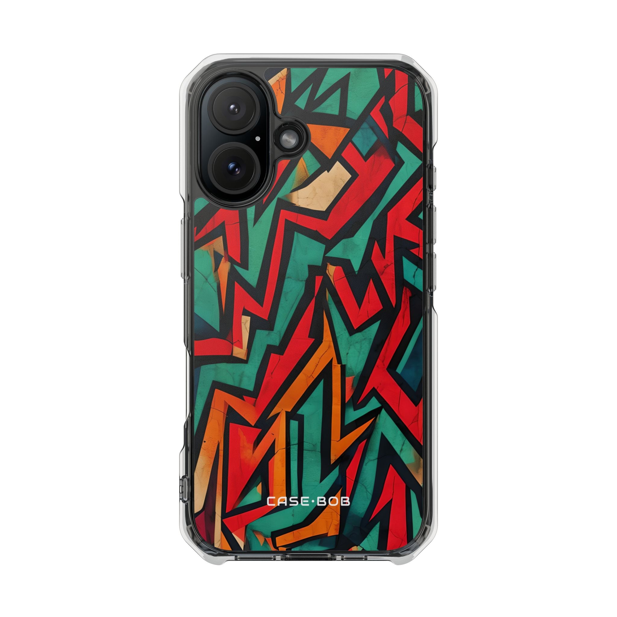 Crimson Zigzag iPhone 16 Case - Impact - CASE•BOB