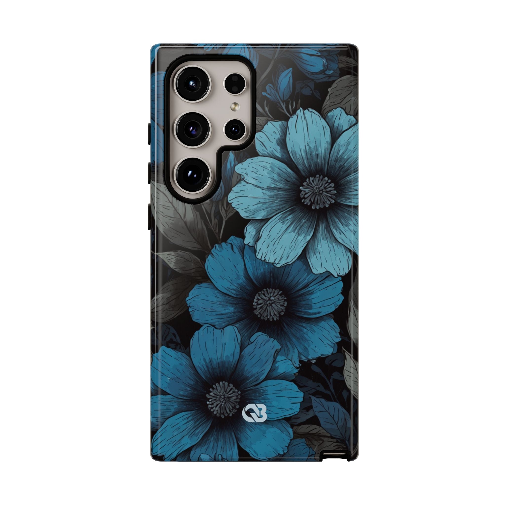Obsidian Blue Petals · Tough Handyhülle für Samsung
