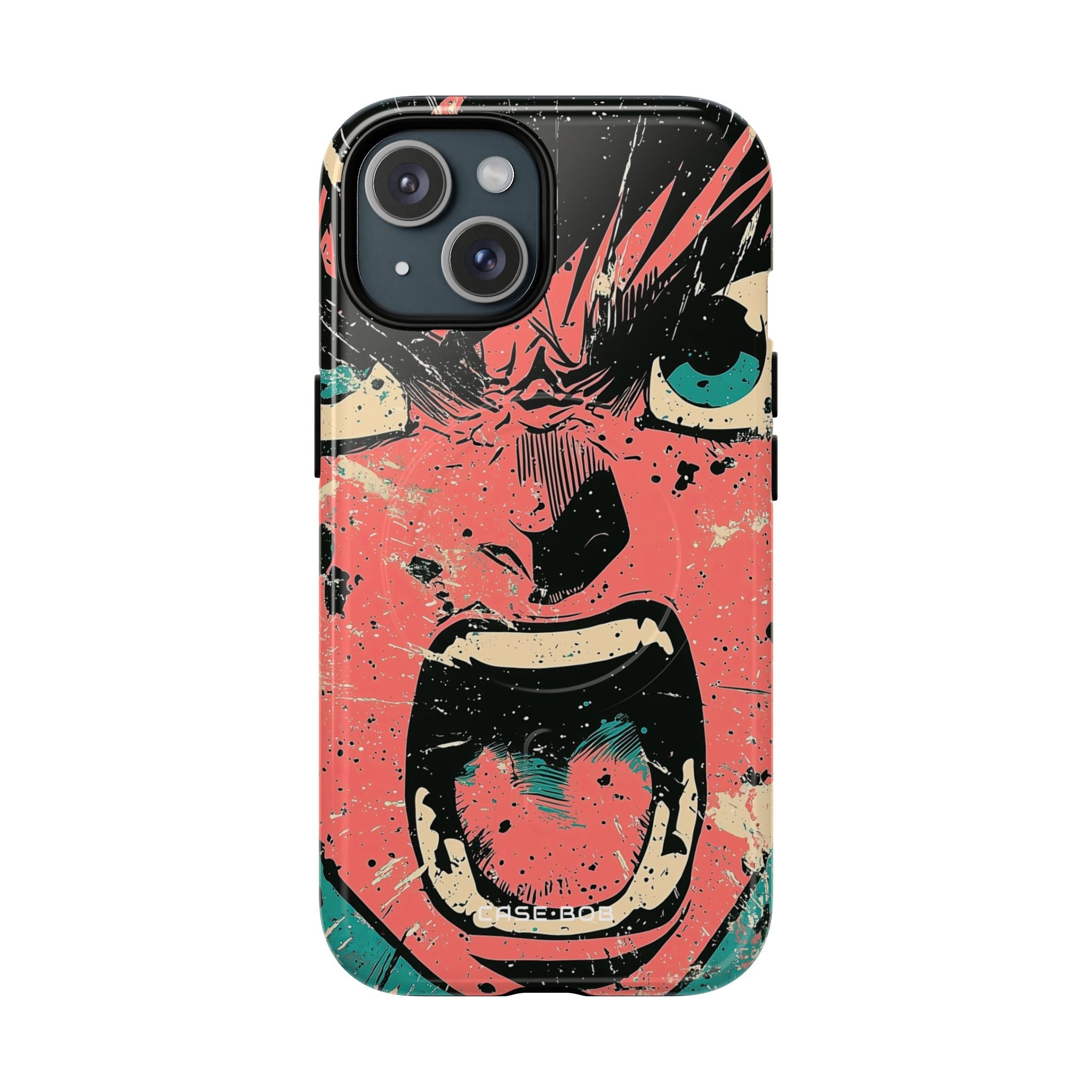 Screaming Face Pink iPhone 15 Skal - Tough+