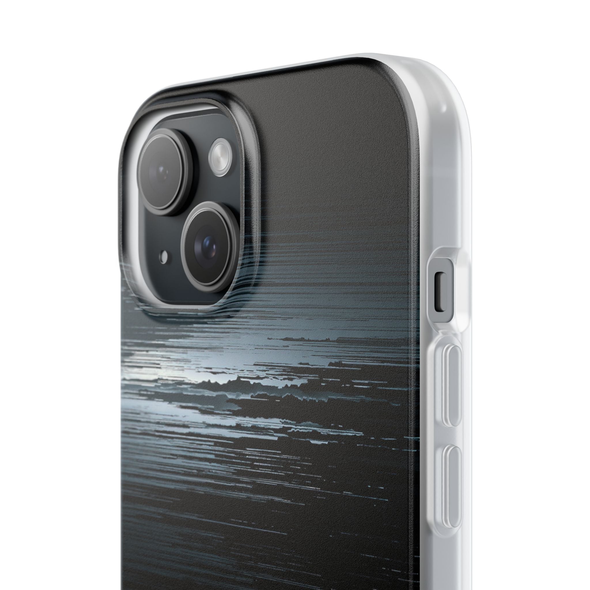 Black Lite Phone Case for iPhone - Frozen Signal Glitch