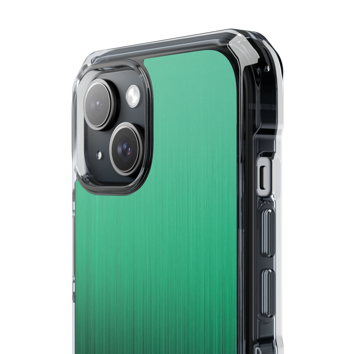 Emerald Cascade · Clear Impact Magnetic Phone Case for iPhone · Green