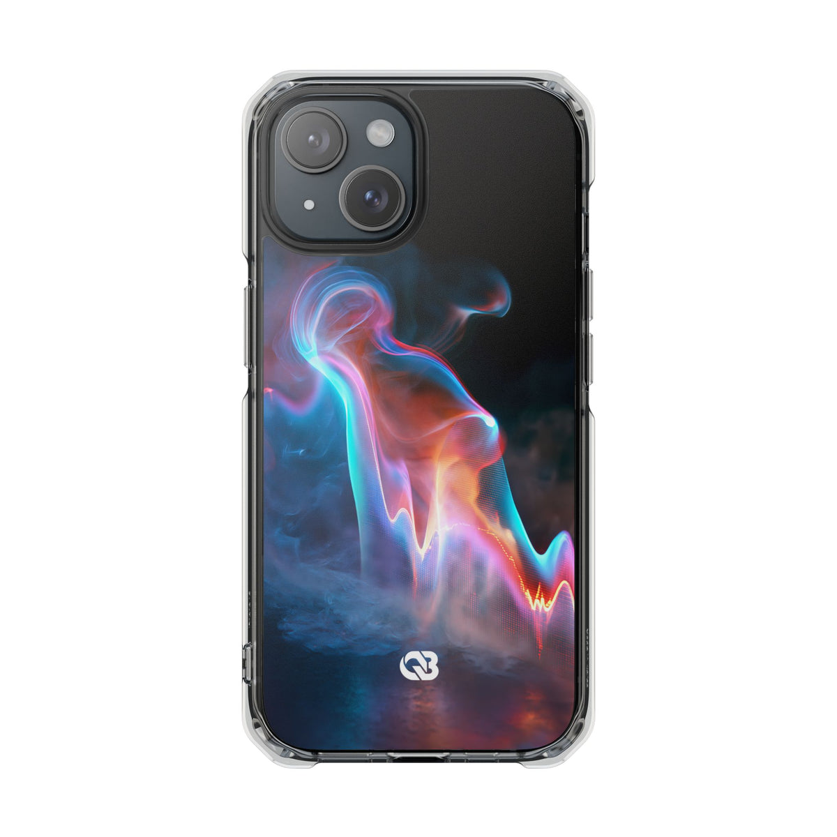 Neon Waveform · Clear Impact Magnetic Phone Case for iPhone · Black