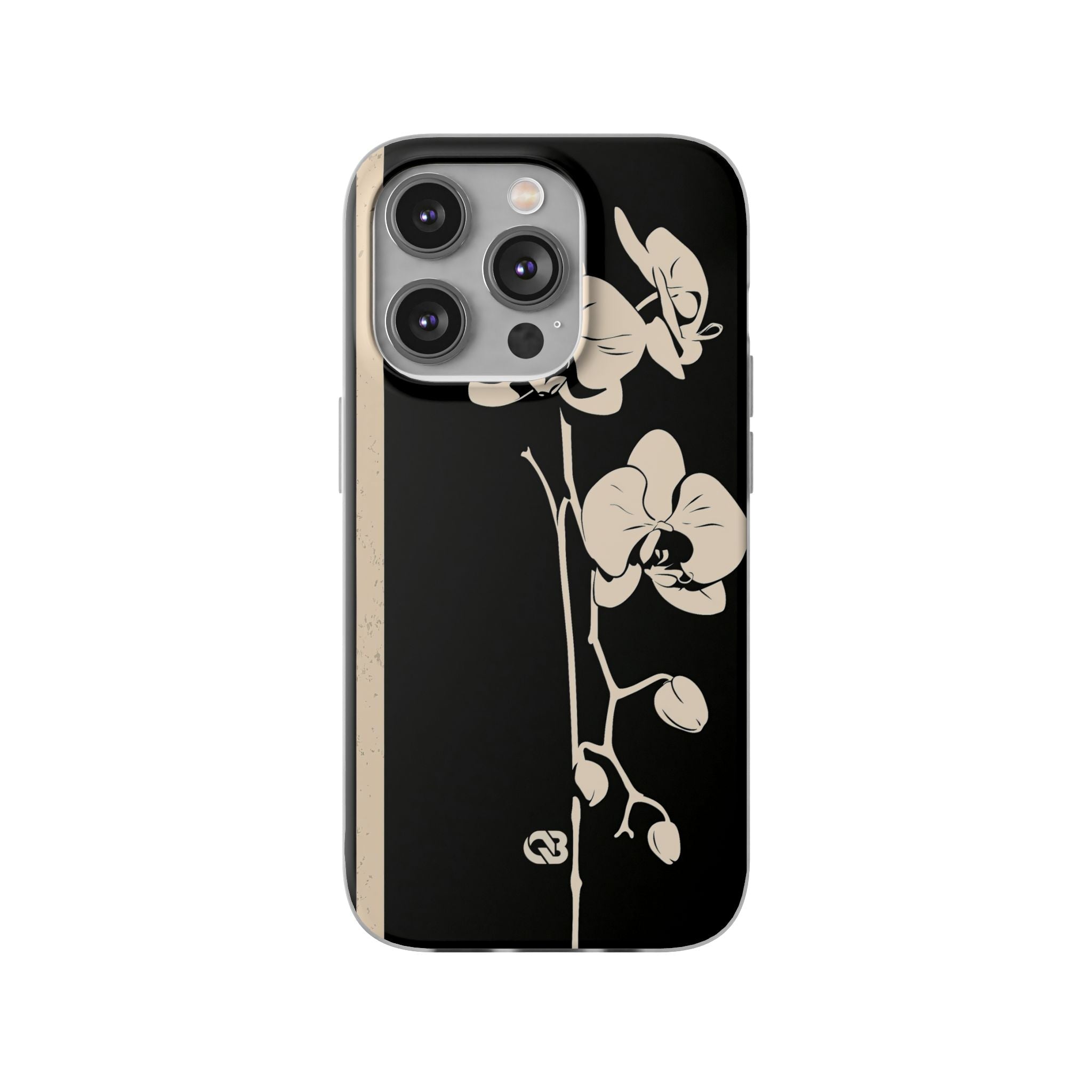 Black Lite Phone Case for iPhone - Obsidian Bone Orchid