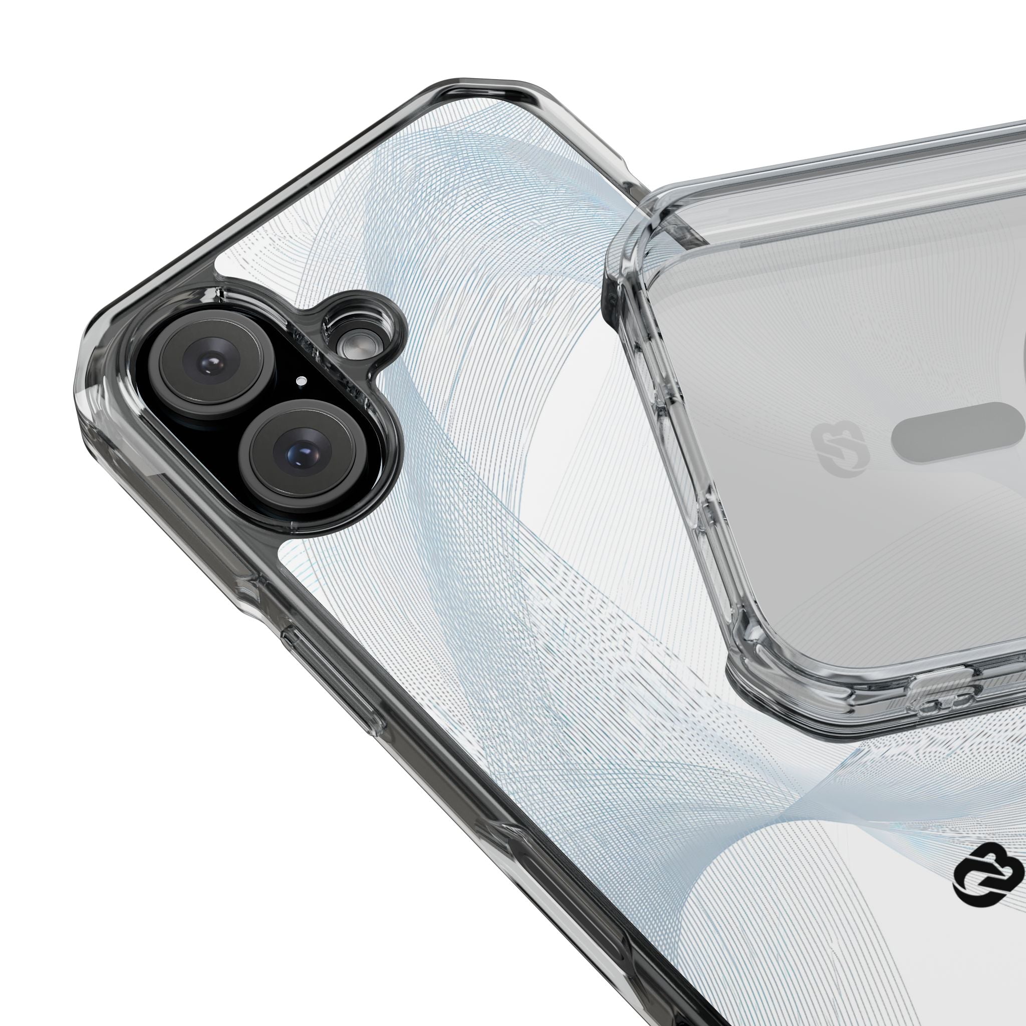 White Impact MagSafe Phone Case for iPhone - Arctic Line Current