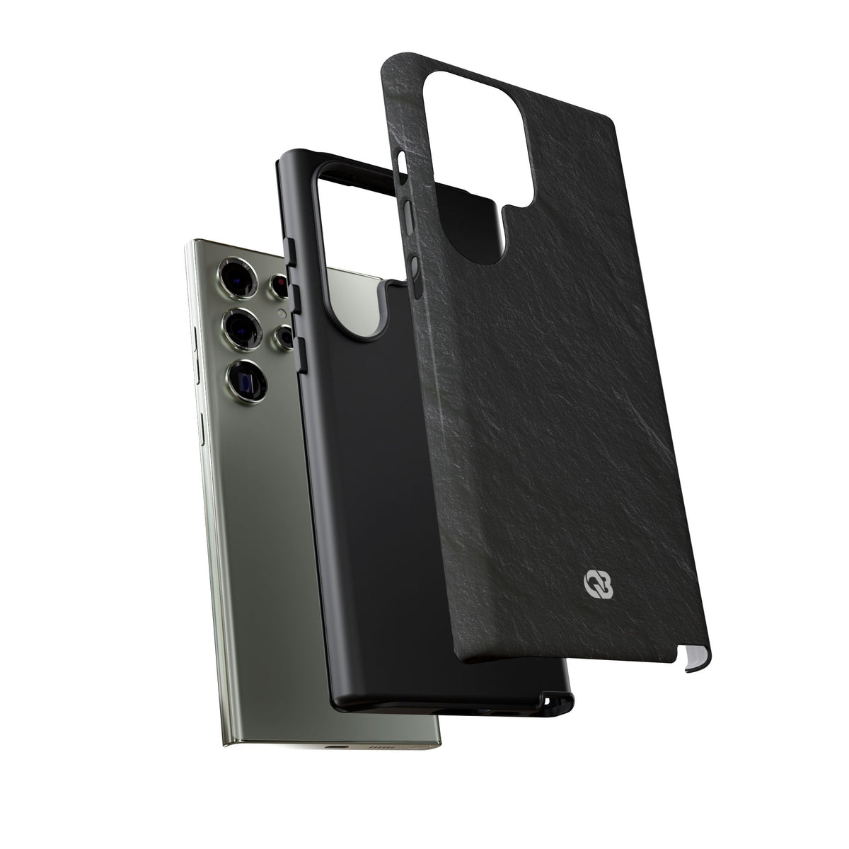 Black Tough Phone Case for Samsung - Raw Obsidian Slate