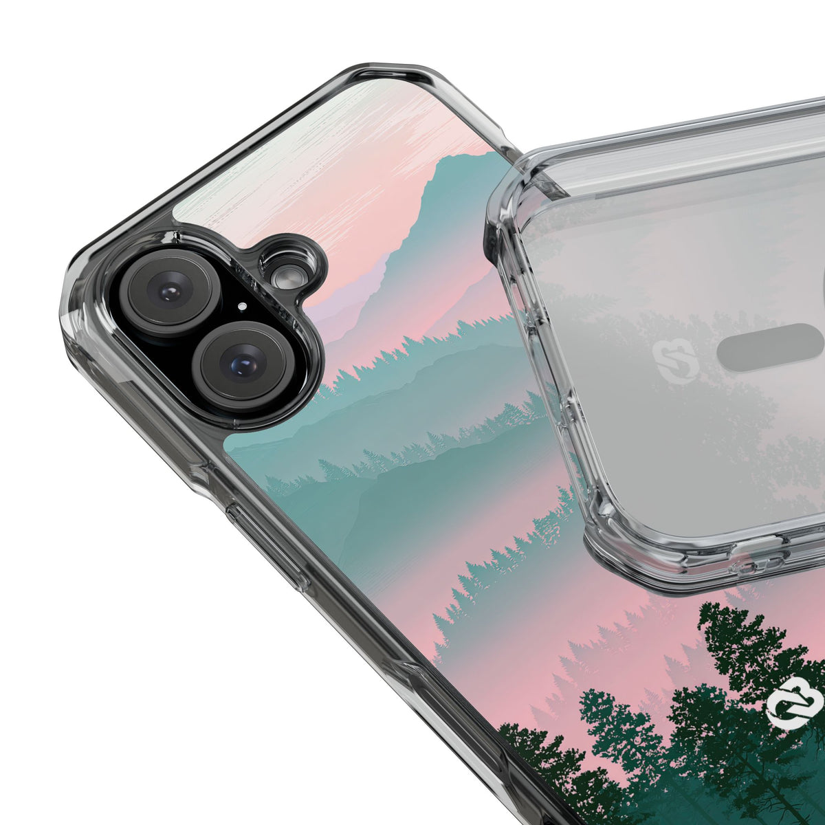 Alpine Horizon · Clear Impact Magnetic Phone Case for iPhone · Green