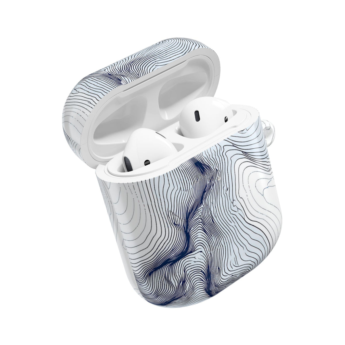 Nordic Ridge Contour · Hard Case for AirPods & AirPods Pro · White