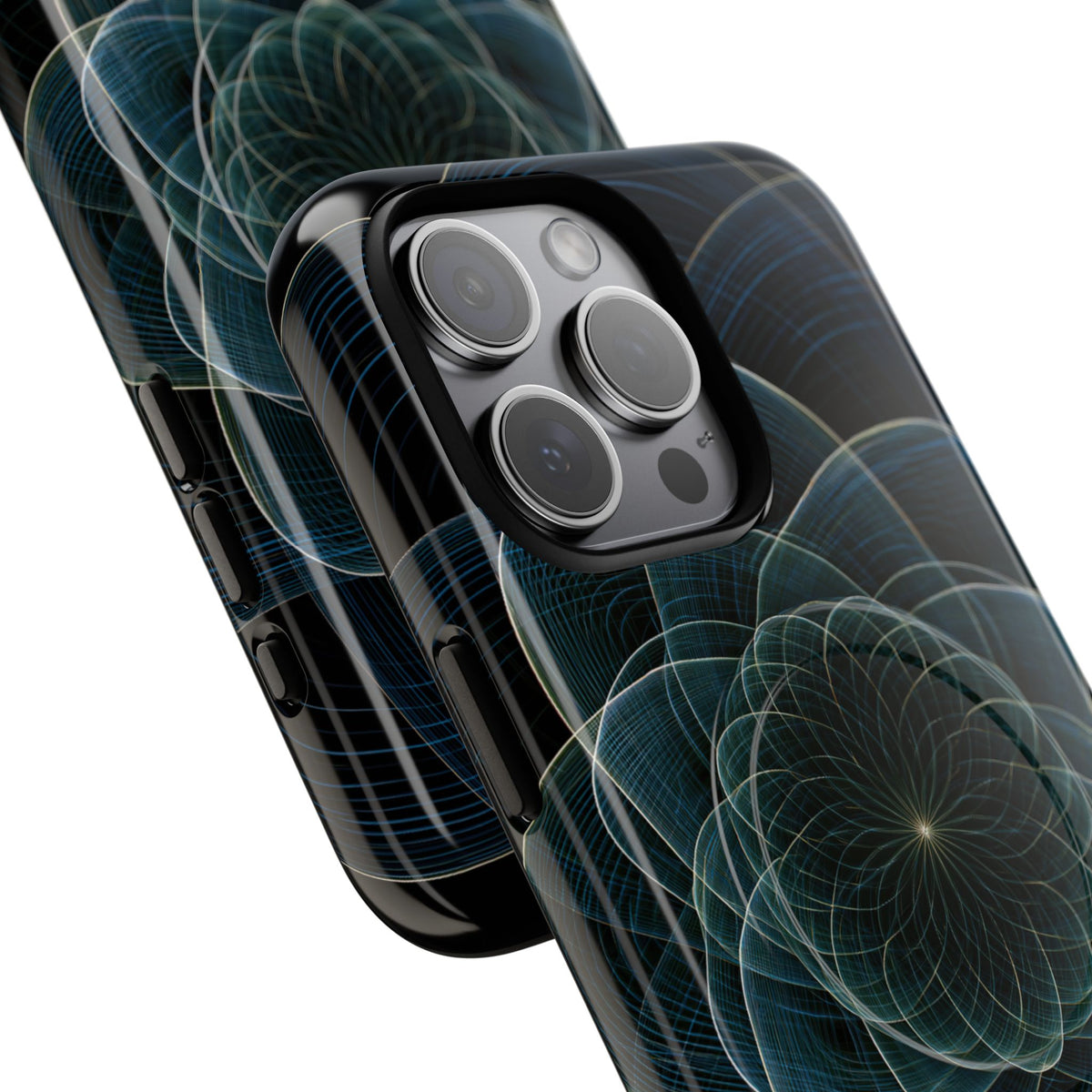 Blue Tough 2.0 Magsafe Phone Case for iPhone - Celestial Wireframe Bloom