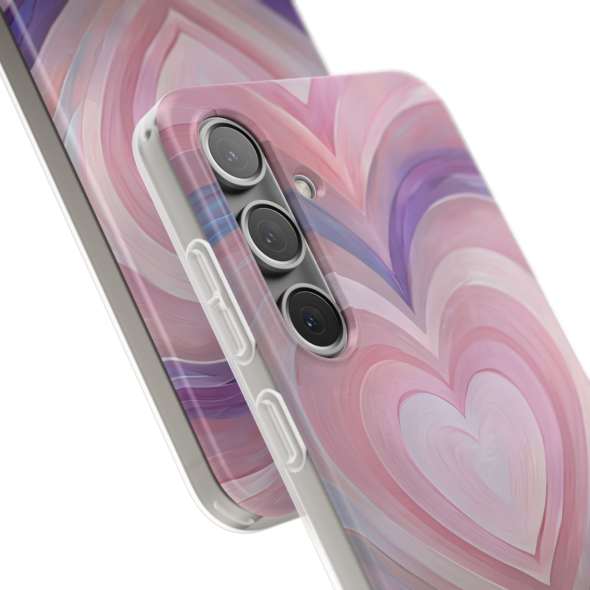 Lavender Pulse Hearts · Soft Phone Case for Samsung