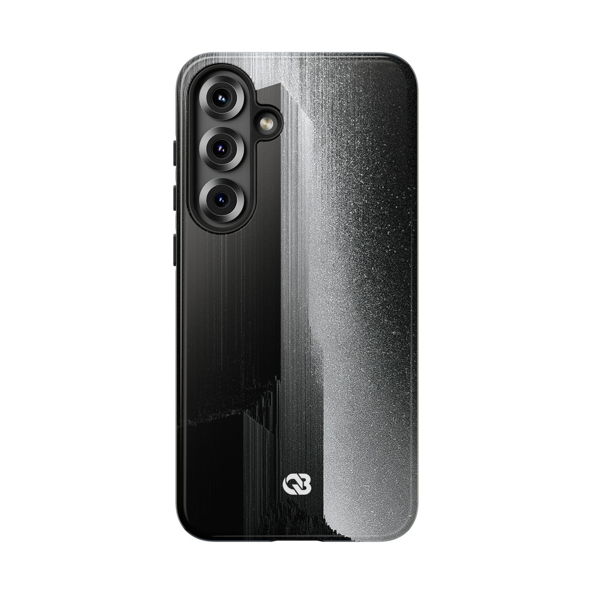 Black Tough Phone Case for Samsung - Brutalist Pixel Monolith