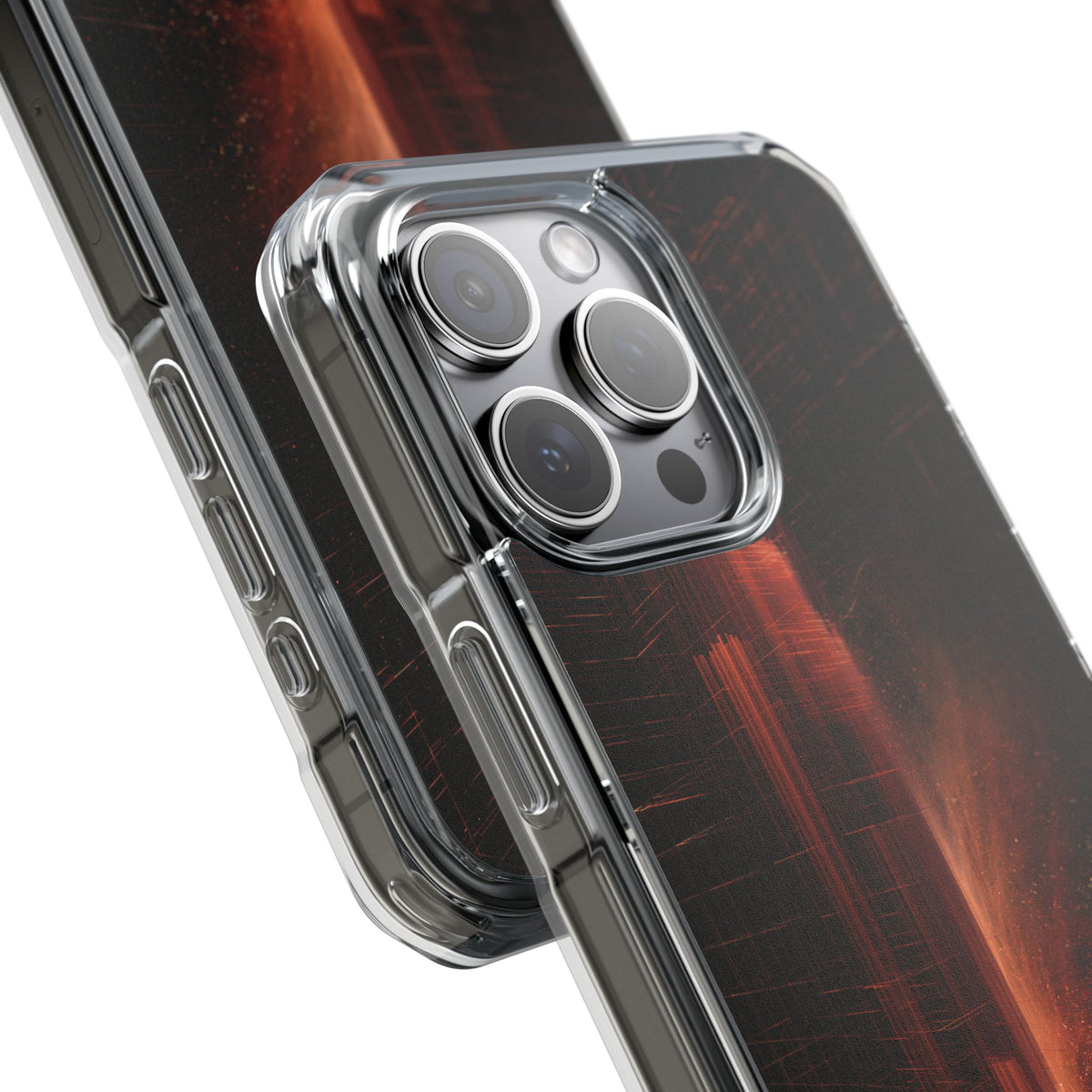 Luminous Monolith · Clear Impact Magnetic Phone Case for iPhone · Black