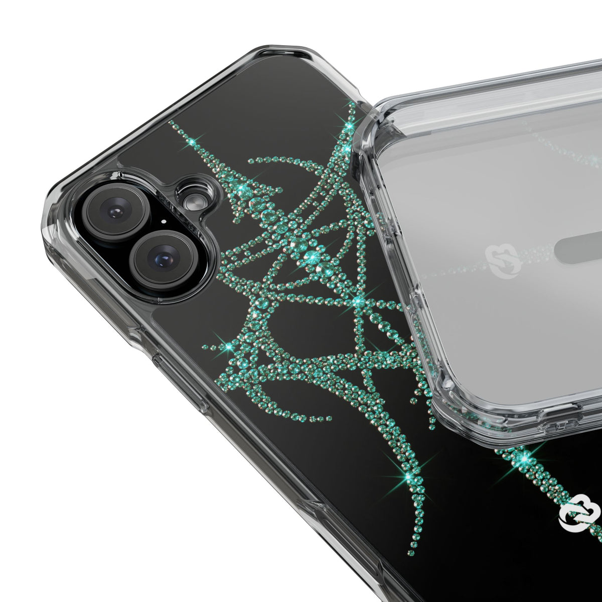 Teal Cyber Sigil · Clear Impact Magnetic Phone Case for iPhone · Teal
