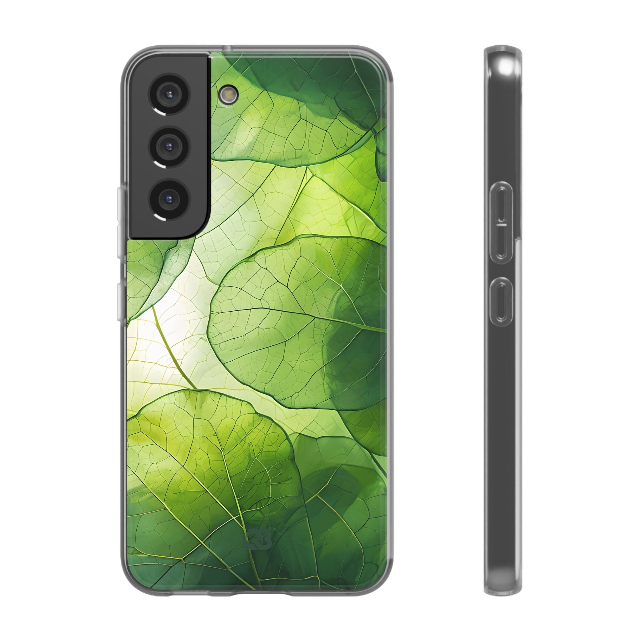 Emerald Leaf Veins · Soft Phone Case for Samsung