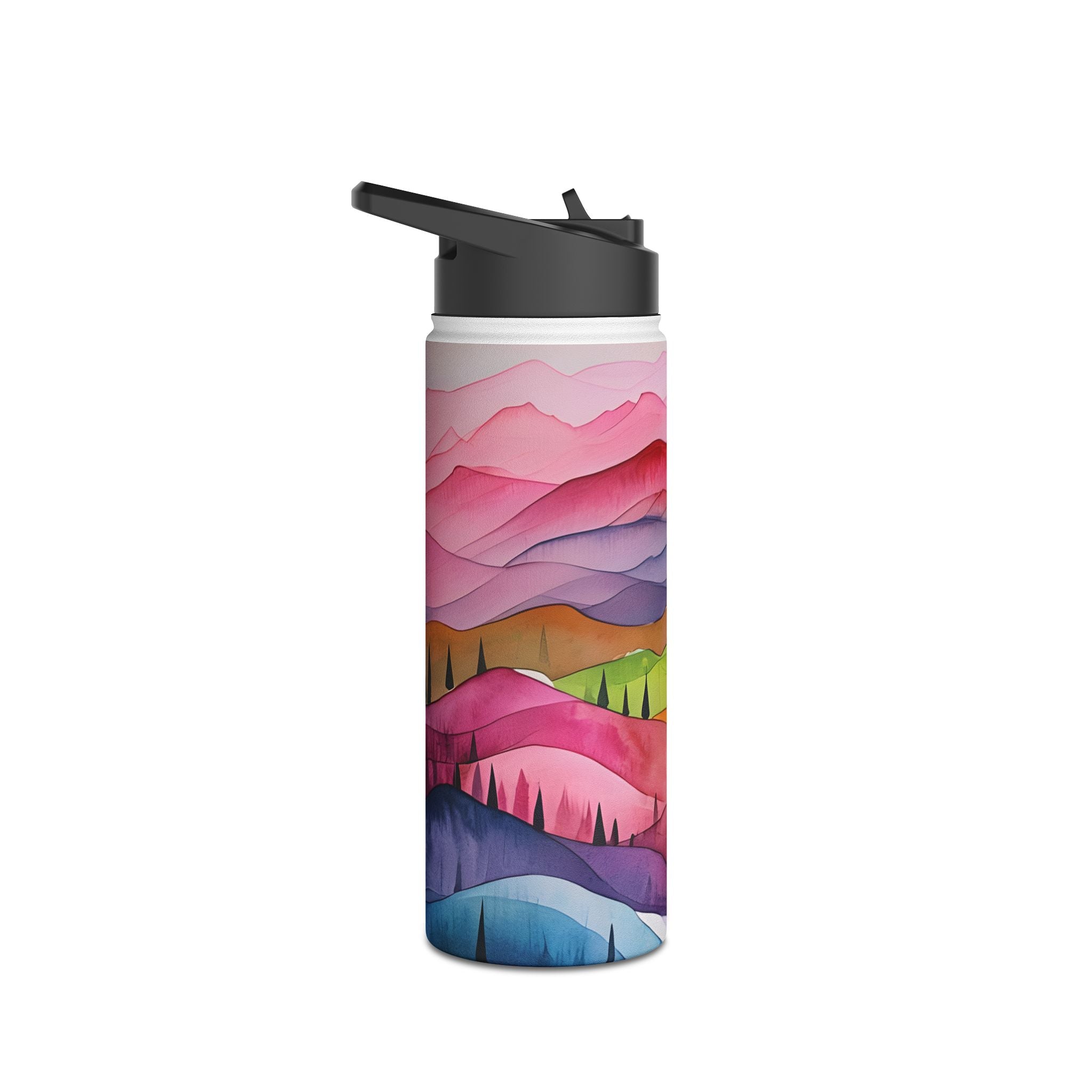 White Pathway - Stainless Steel Water Bottle