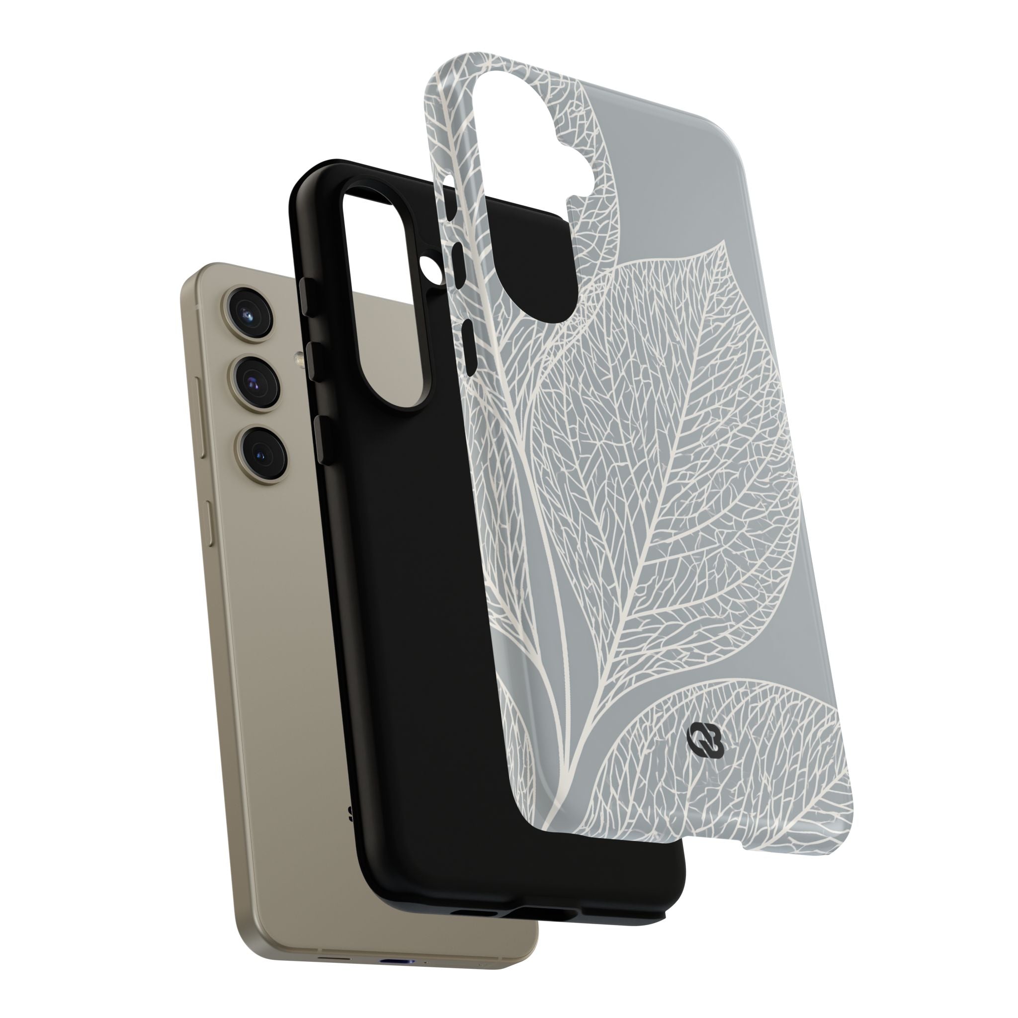 Grey Tough Phone Case for Samsung - Frosted Ash Veins