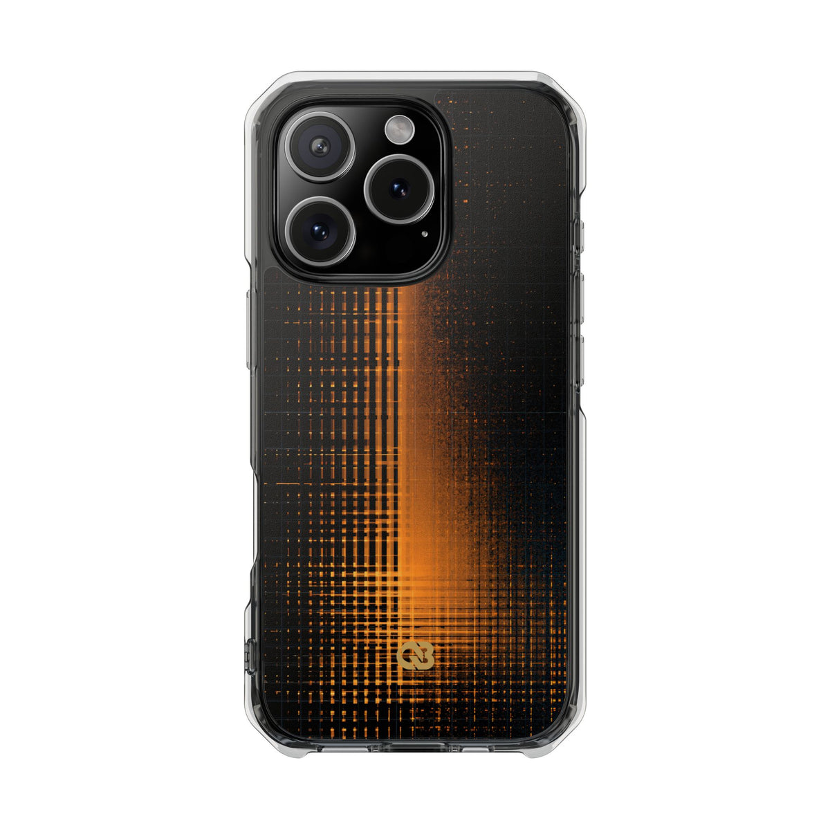 Amber Frequency · Clear Impact Magnetic Phone Case for iPhone · Orange