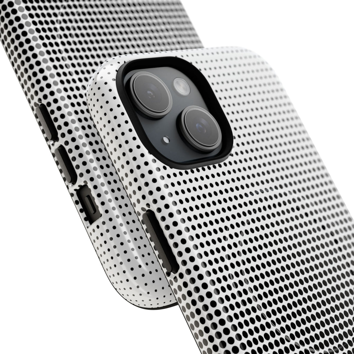 Black Tough 2.0 Magsafe Phone Case for iPhone - Obsidian Halftone Flux
