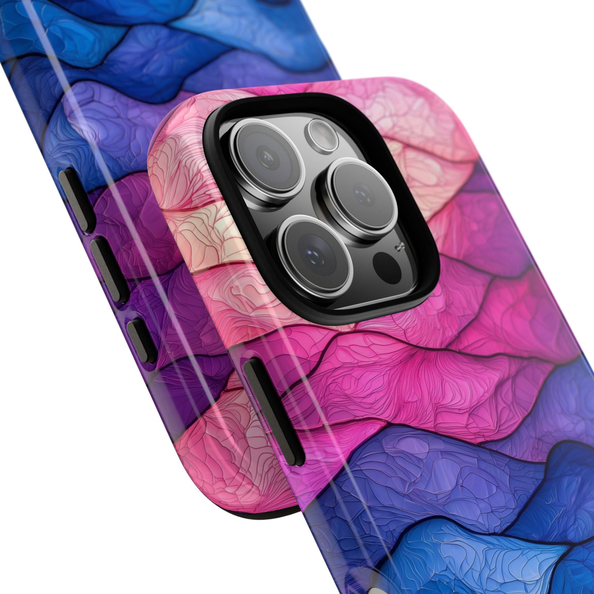 Wavy Veins Purple iPhone 16 Pro Case - Tough