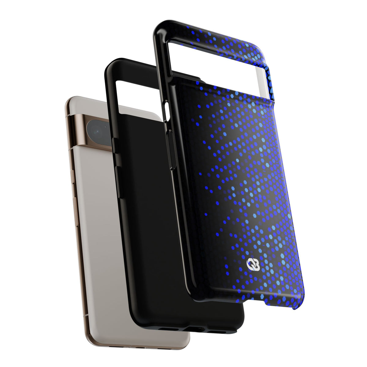 Cobalt Hex Dispersion · Tough Phone Case for Pixel · Blue