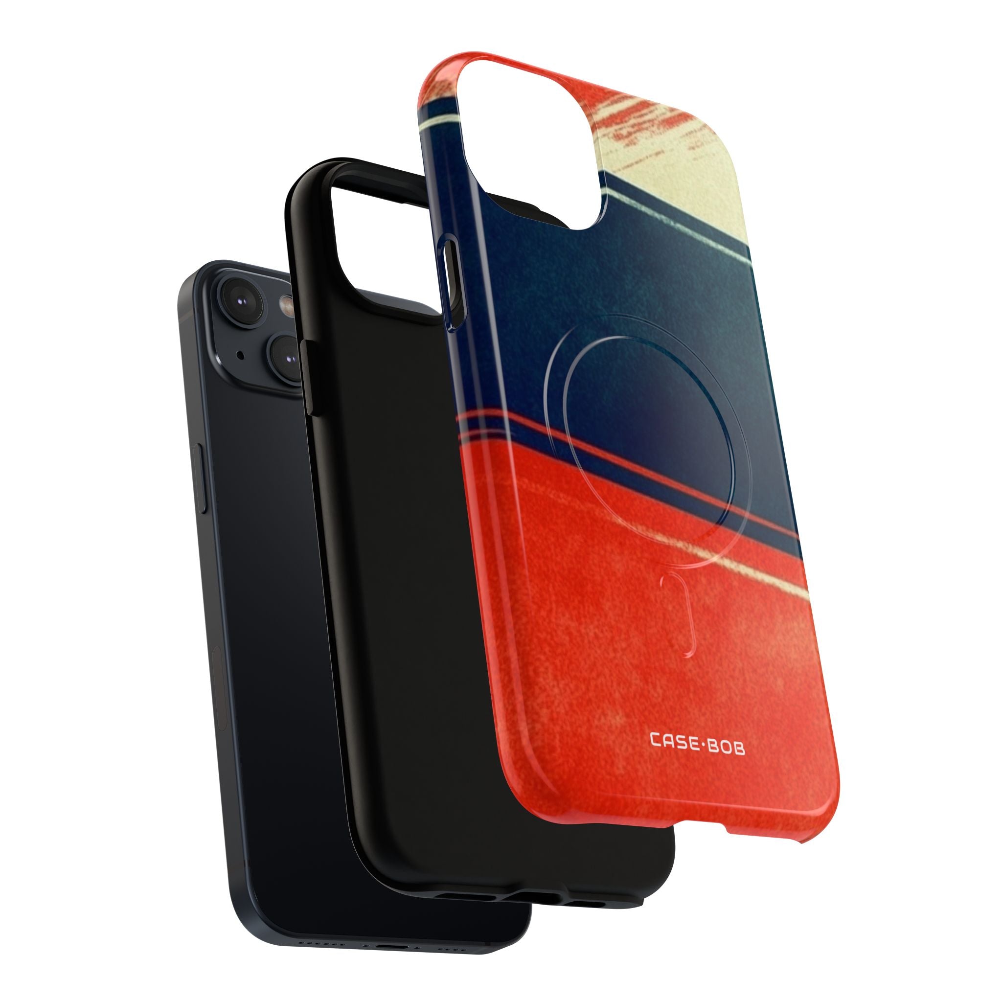 Blue Diagonal Motion iPhone 14 Plus Case - Tough+