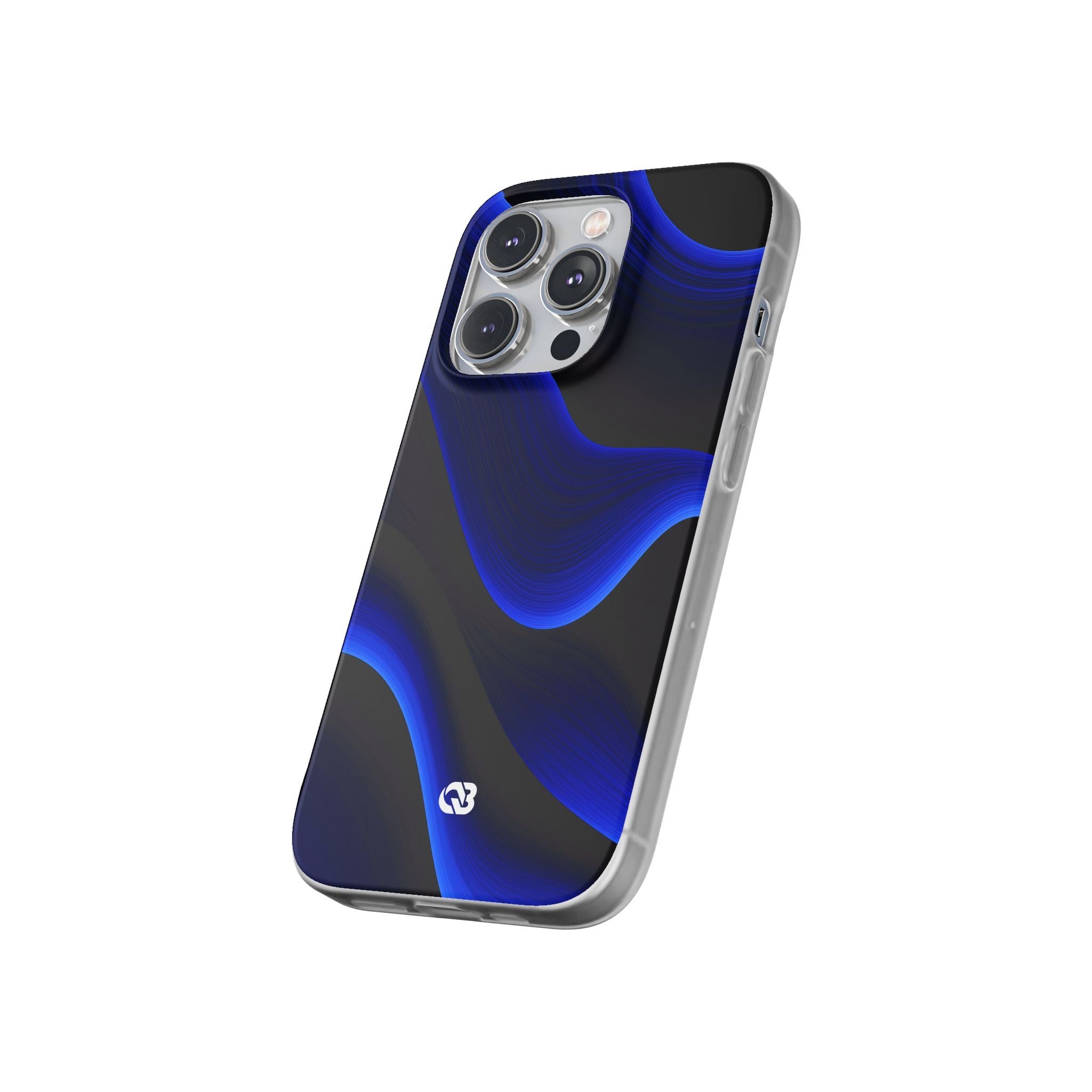 Blue Lite Phone Case for iPhone - Electric Cobalt Flow
