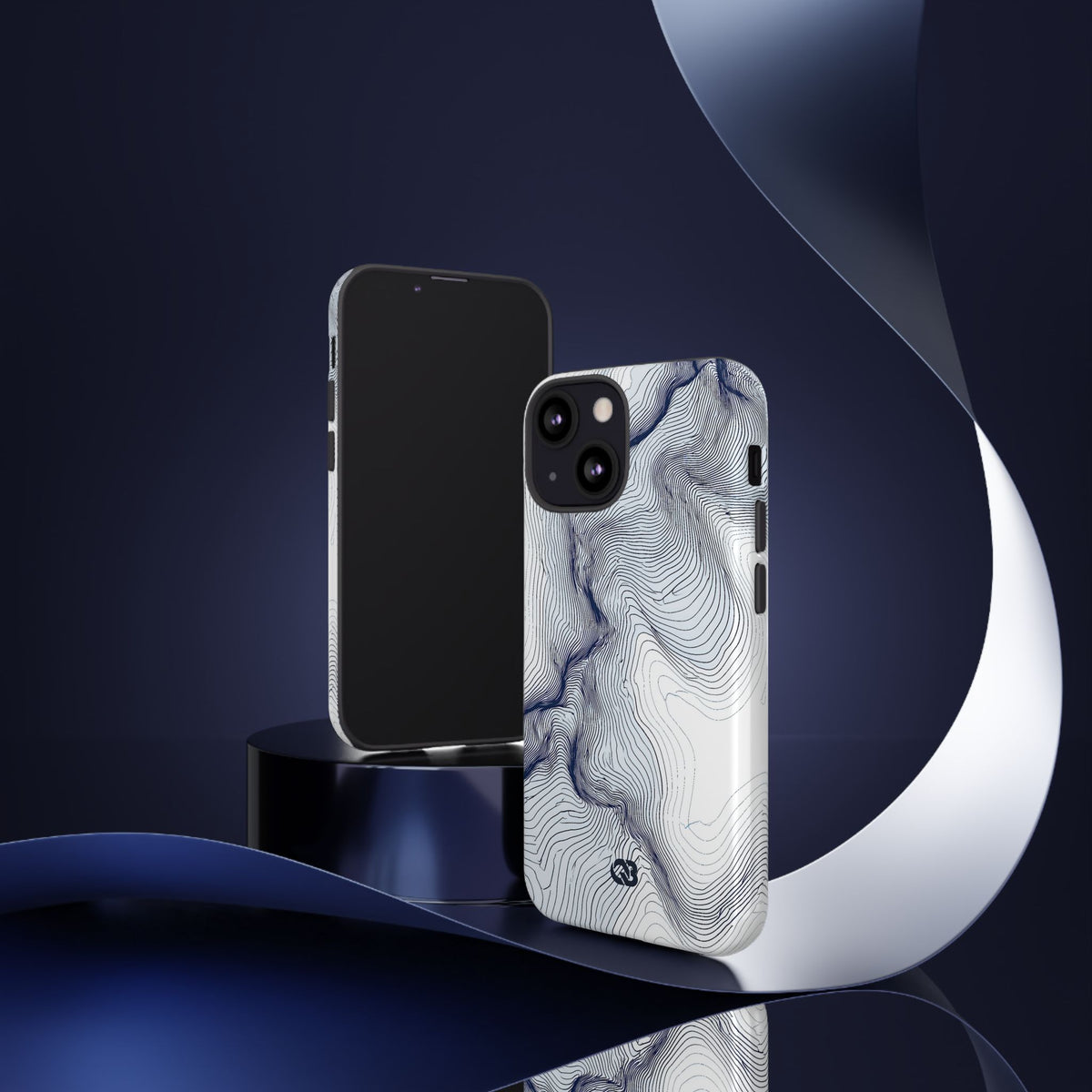 Nordic Ridge Contour · Tough Phone Case for iPhone · White