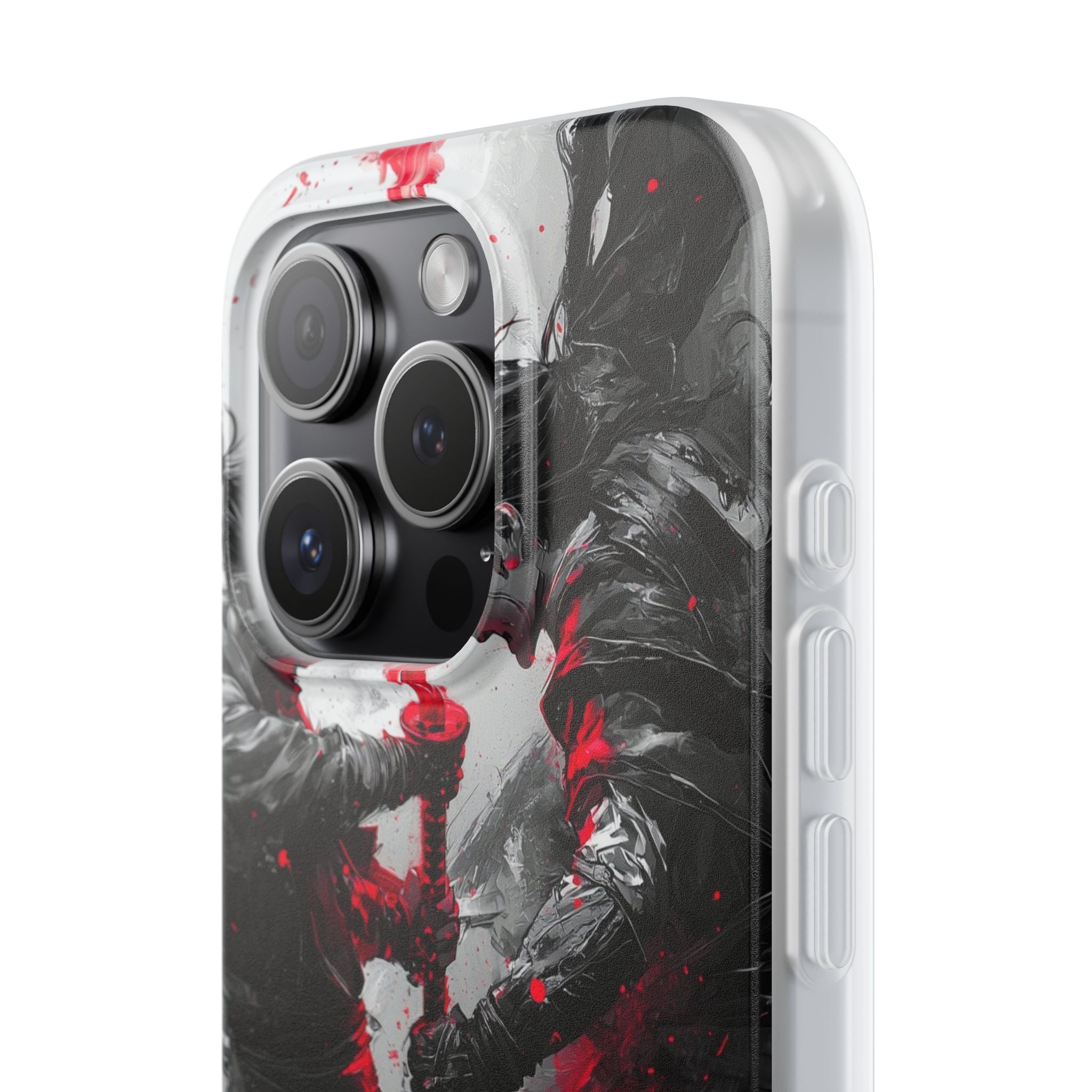 Shattered Crimson Duel · Soft Capa para iPhone