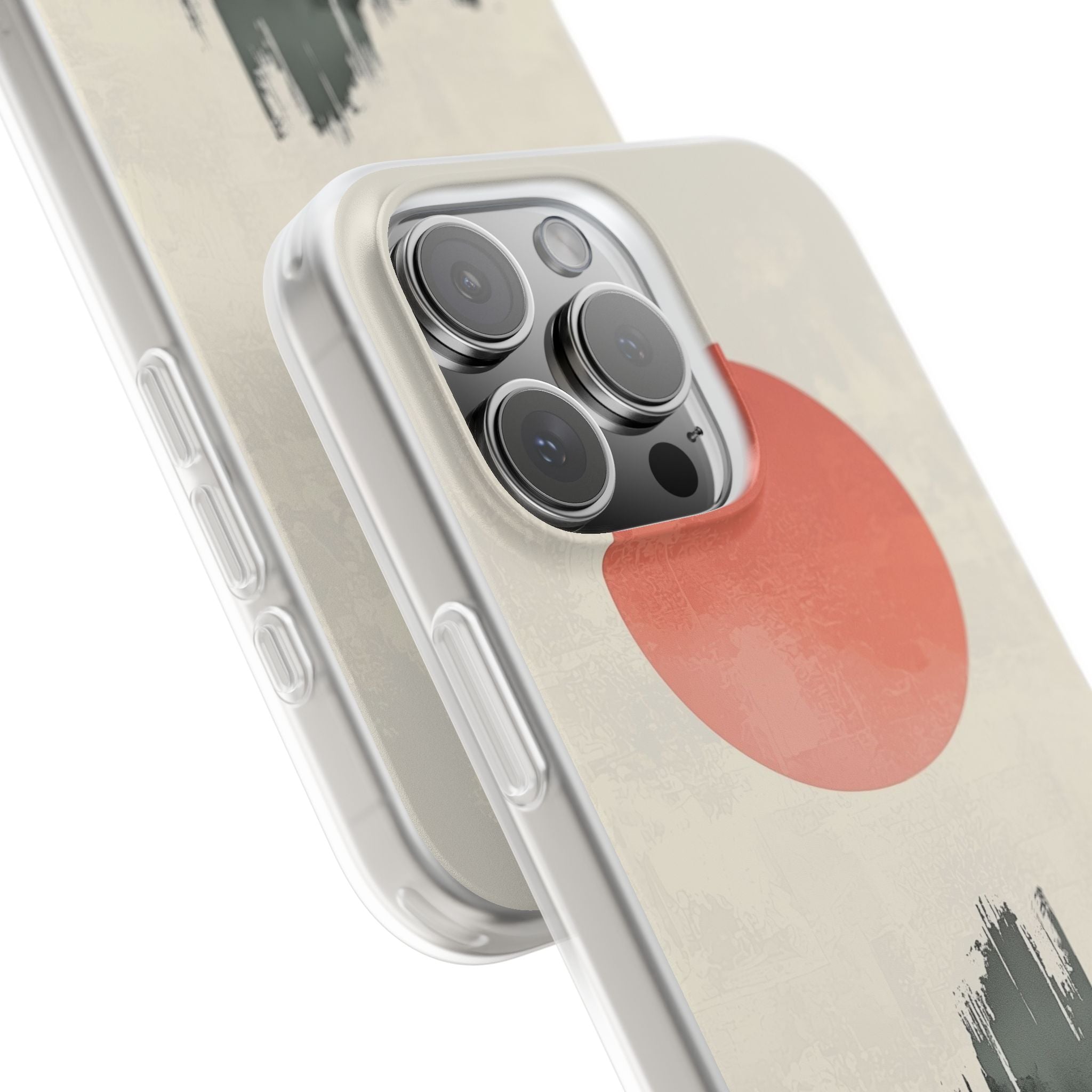 Crimson Sun Strokes · Soft Phone Case for iPhone