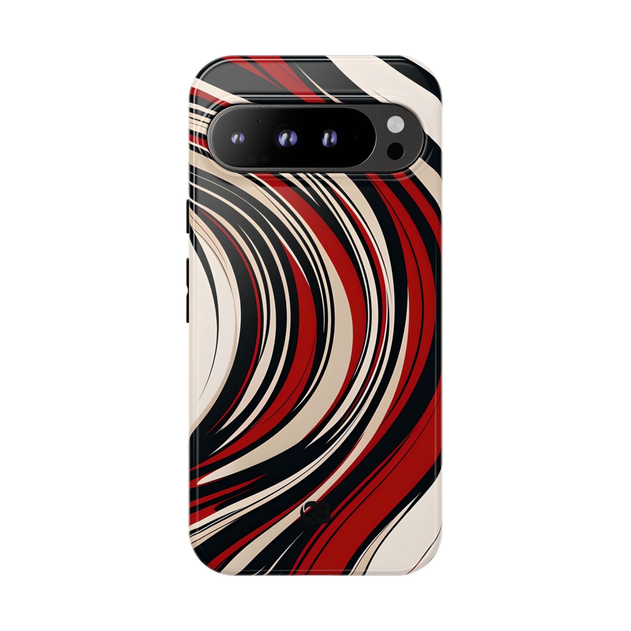 Crimson Flow Waves · Tough Coque de téléphone pour Google Pixel