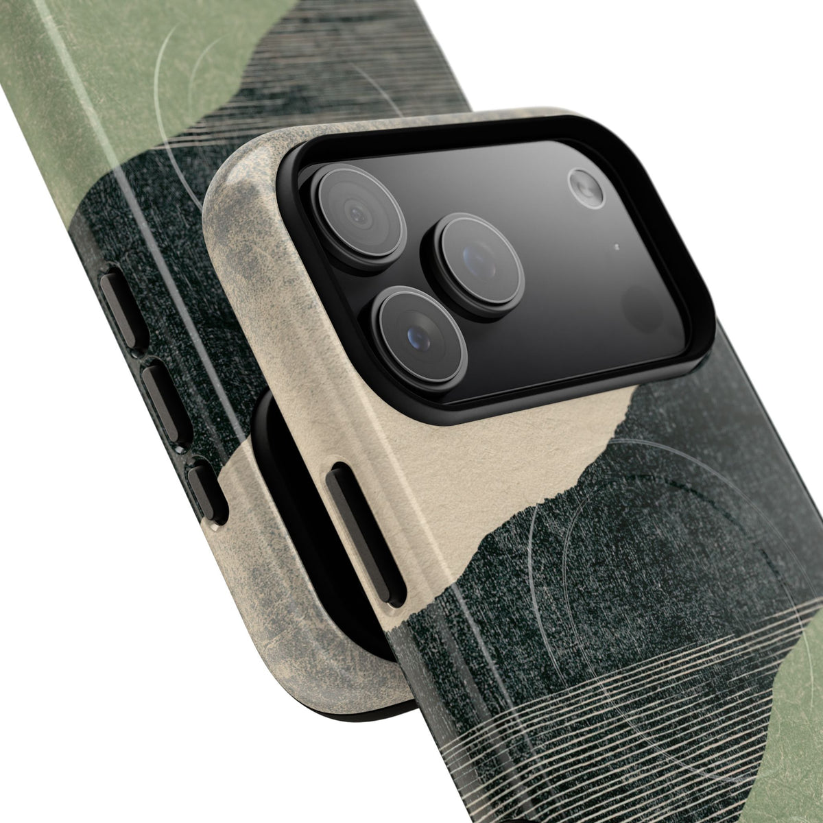 Green Tough 2.0 Magsafe Phone Case for iPhone - Moss Ridge Grain