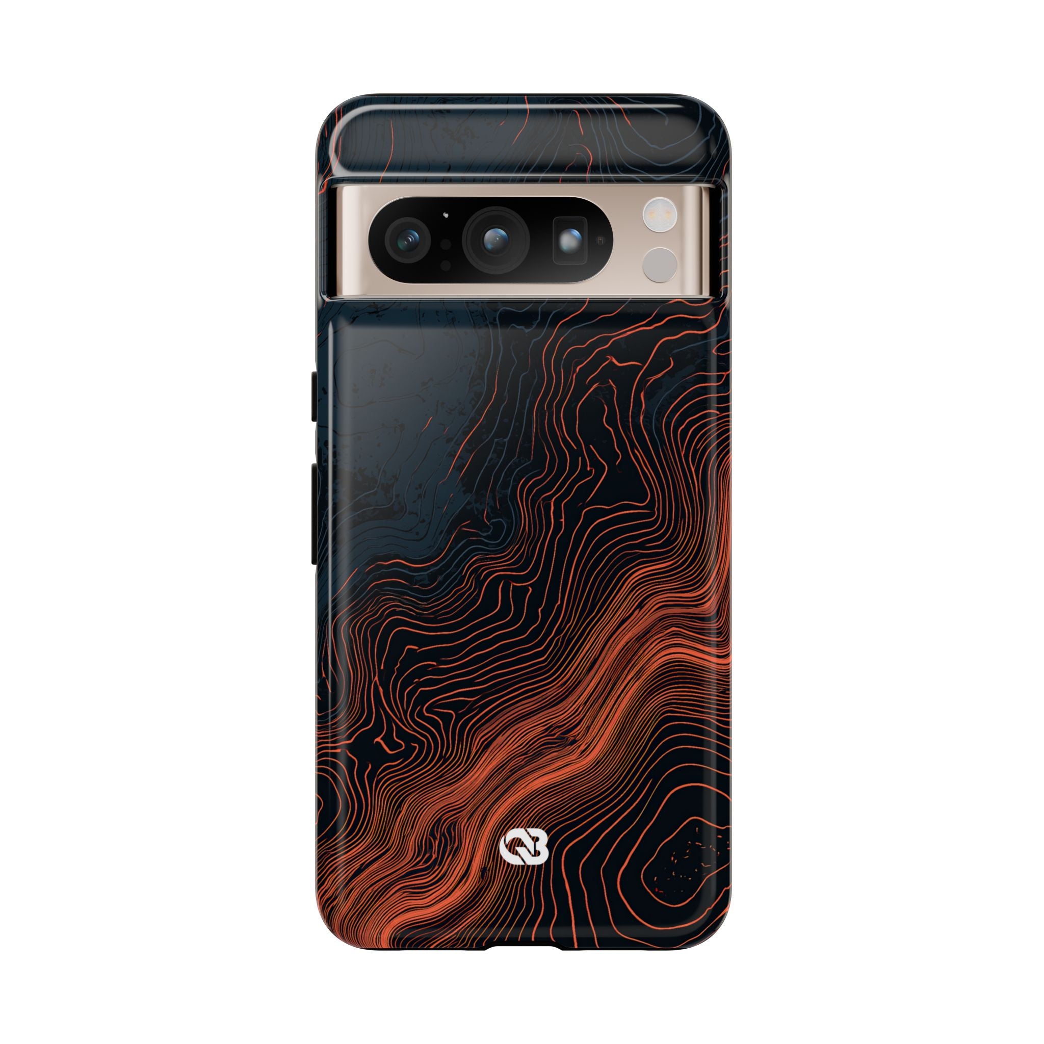 Black Tough Phone Case for Google Pixel - Volcanic Basalt Map