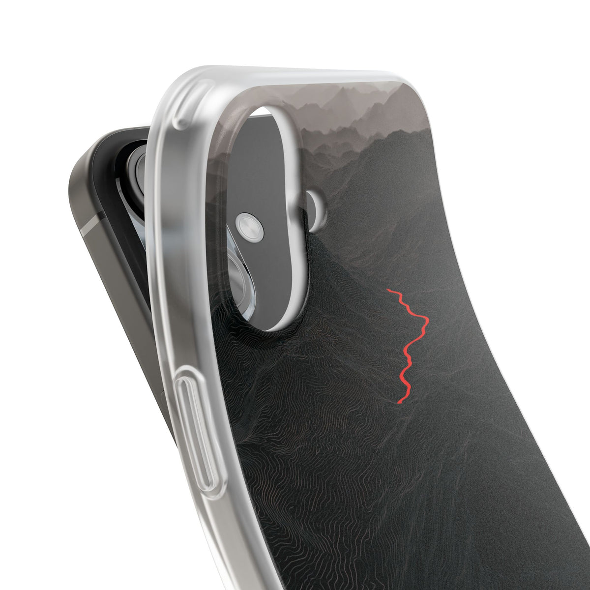 Crimson Ridge Pass · Lite Phone Case for iPhone · Black