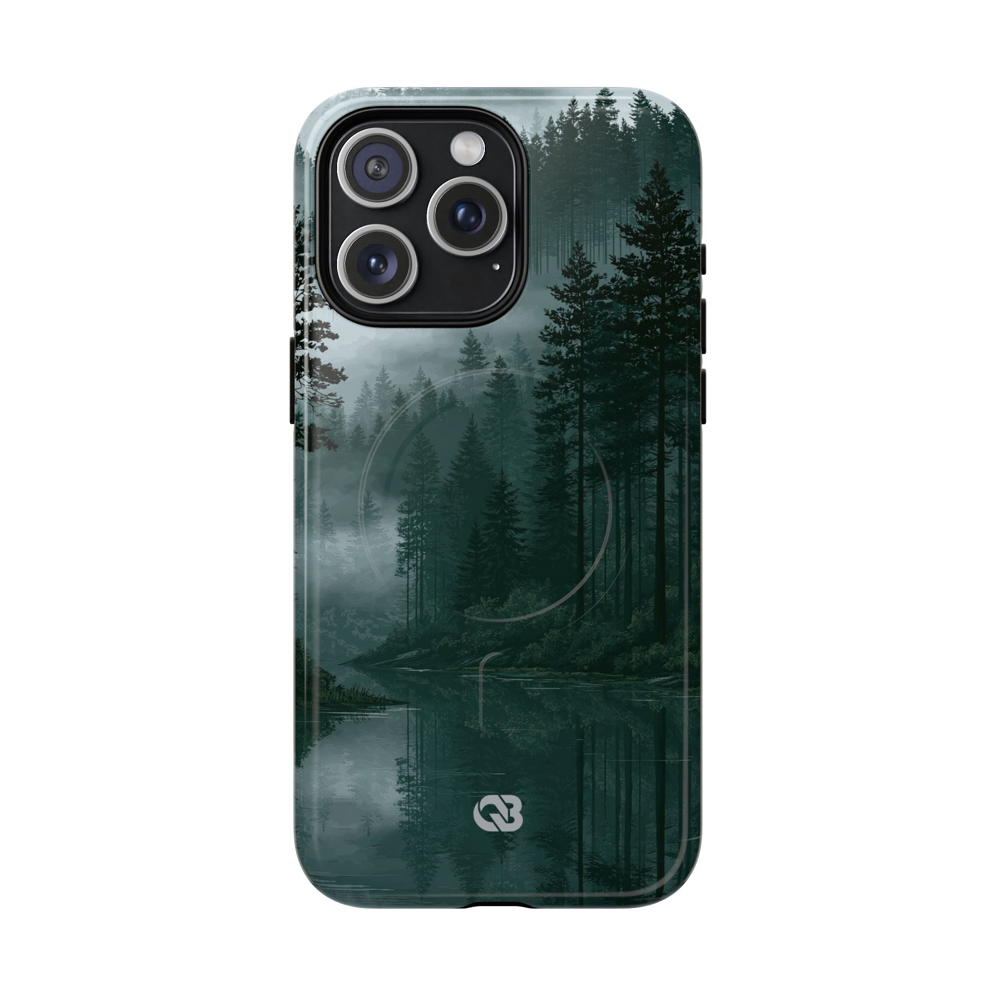 Green Tough 2.0 Magsafe Phone Case for iPhone - Misty Evergreen Mirror