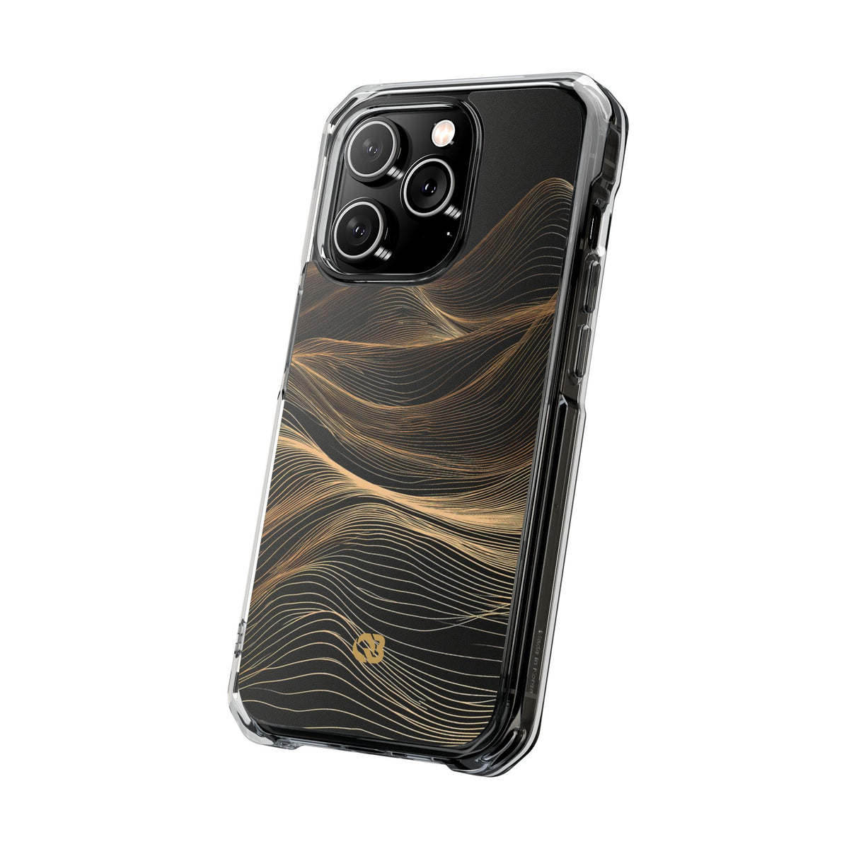 Black Impact MagSafe Phone Case for iPhone - Copper Topo Ridge