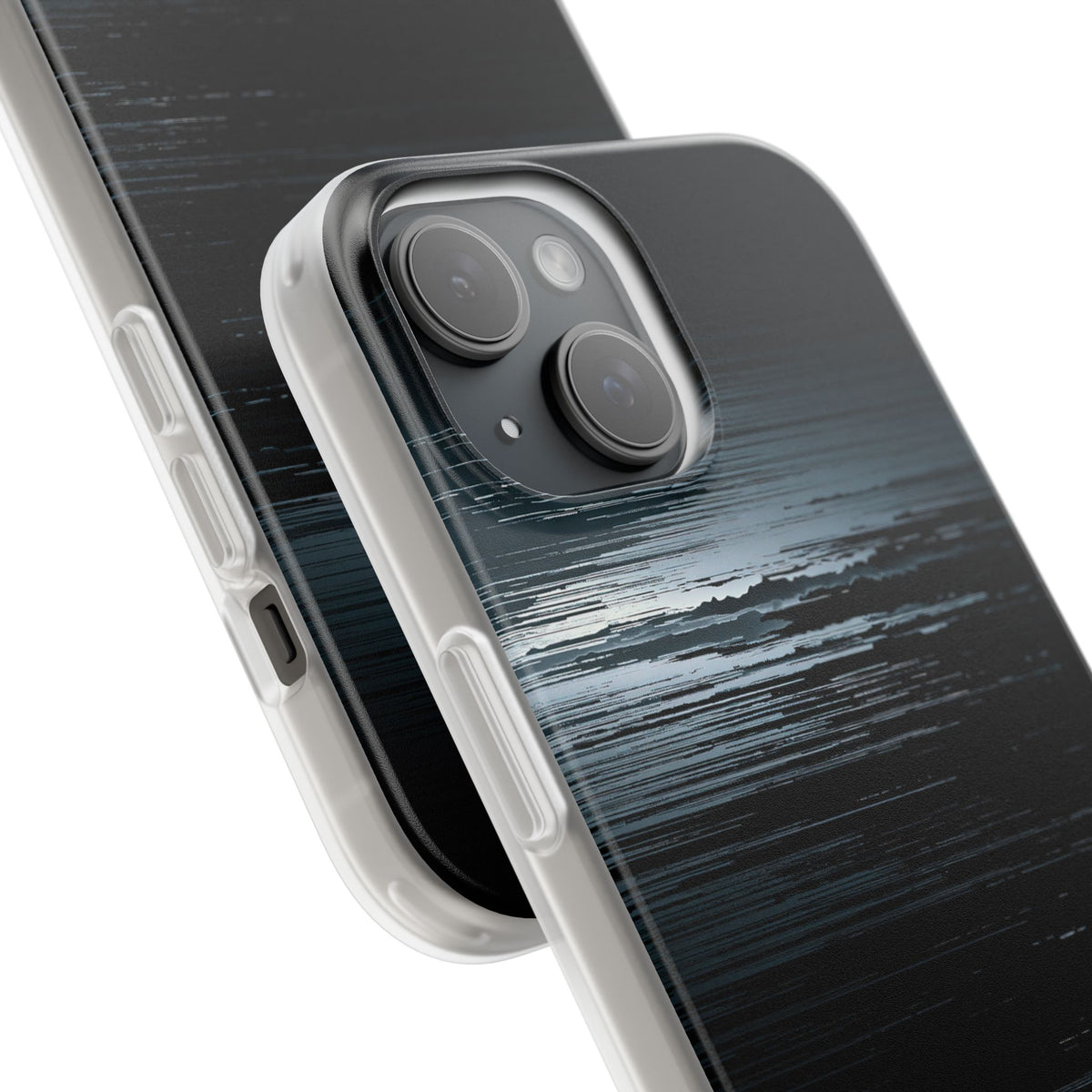 Black Lite Phone Case for iPhone - Frozen Signal Glitch