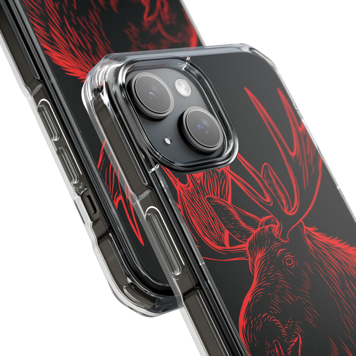 Nordic Elk · Clear Impact Magnetic Phone Case for iPhone · Black