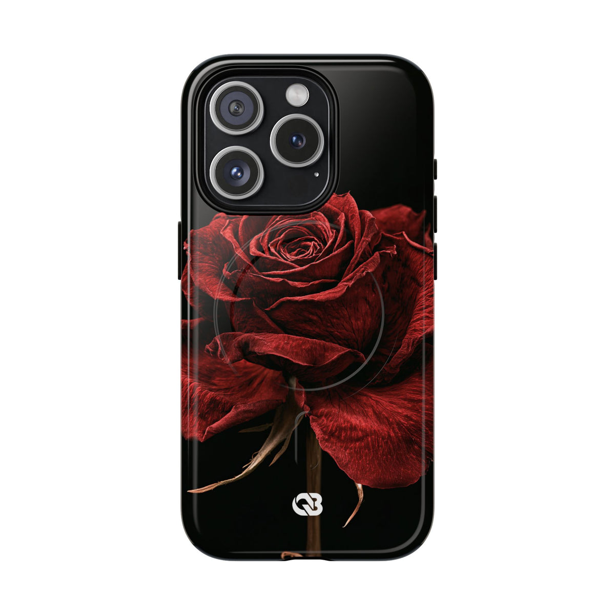 Crimson Noir Rose · Tough 2.0 Magnetic Phone Case for iPhone · Black