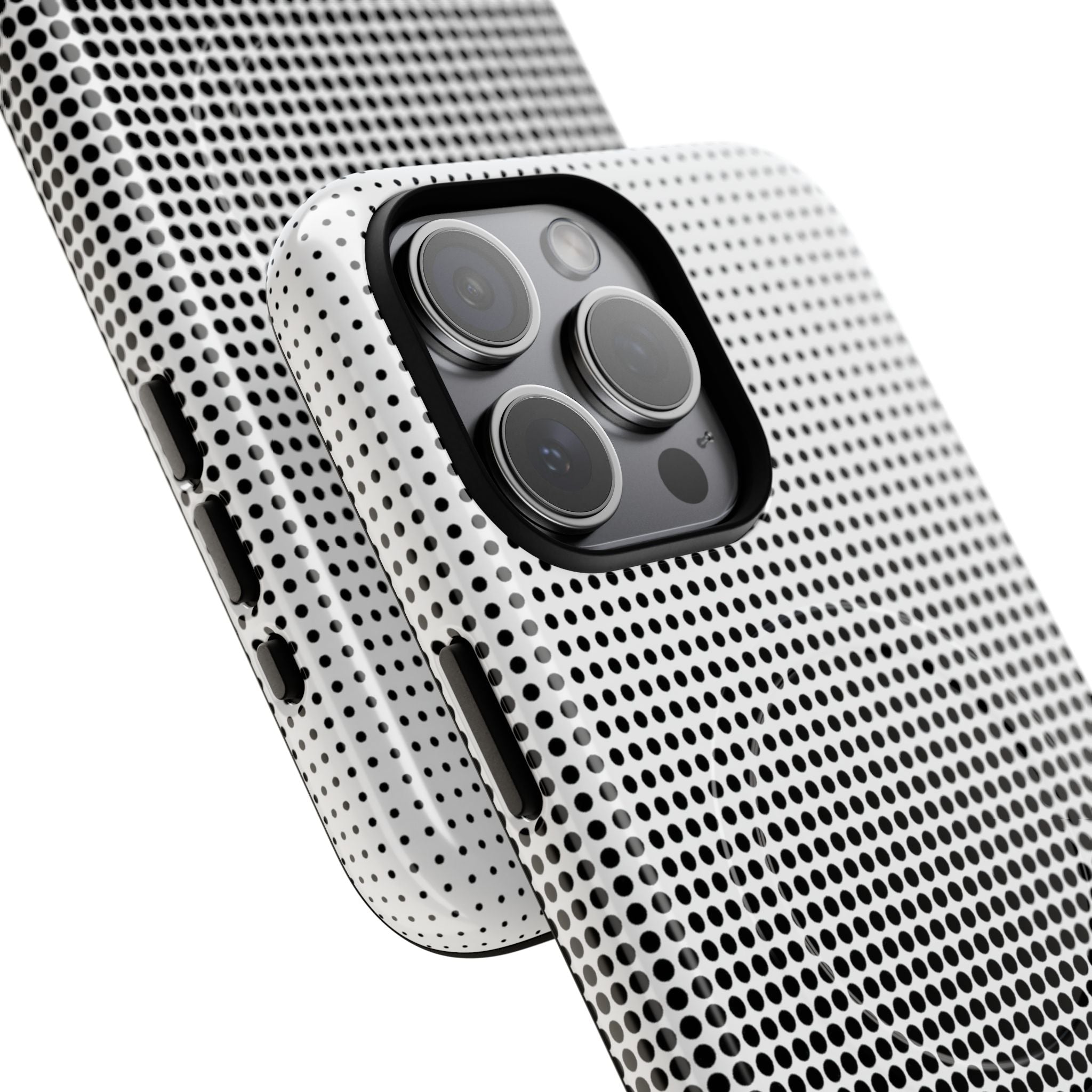 Black Tough 2.0 Magsafe Phone Case for iPhone - Obsidian Halftone Flux