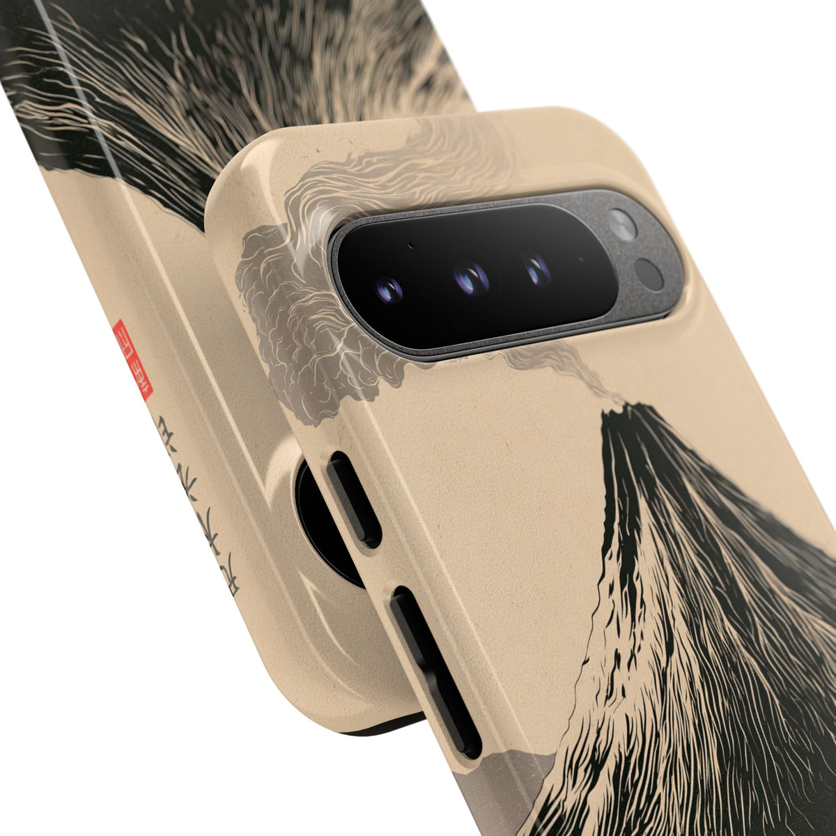 Beige Tough Phone Case for Google Pixel - Obsidian Ink Summit