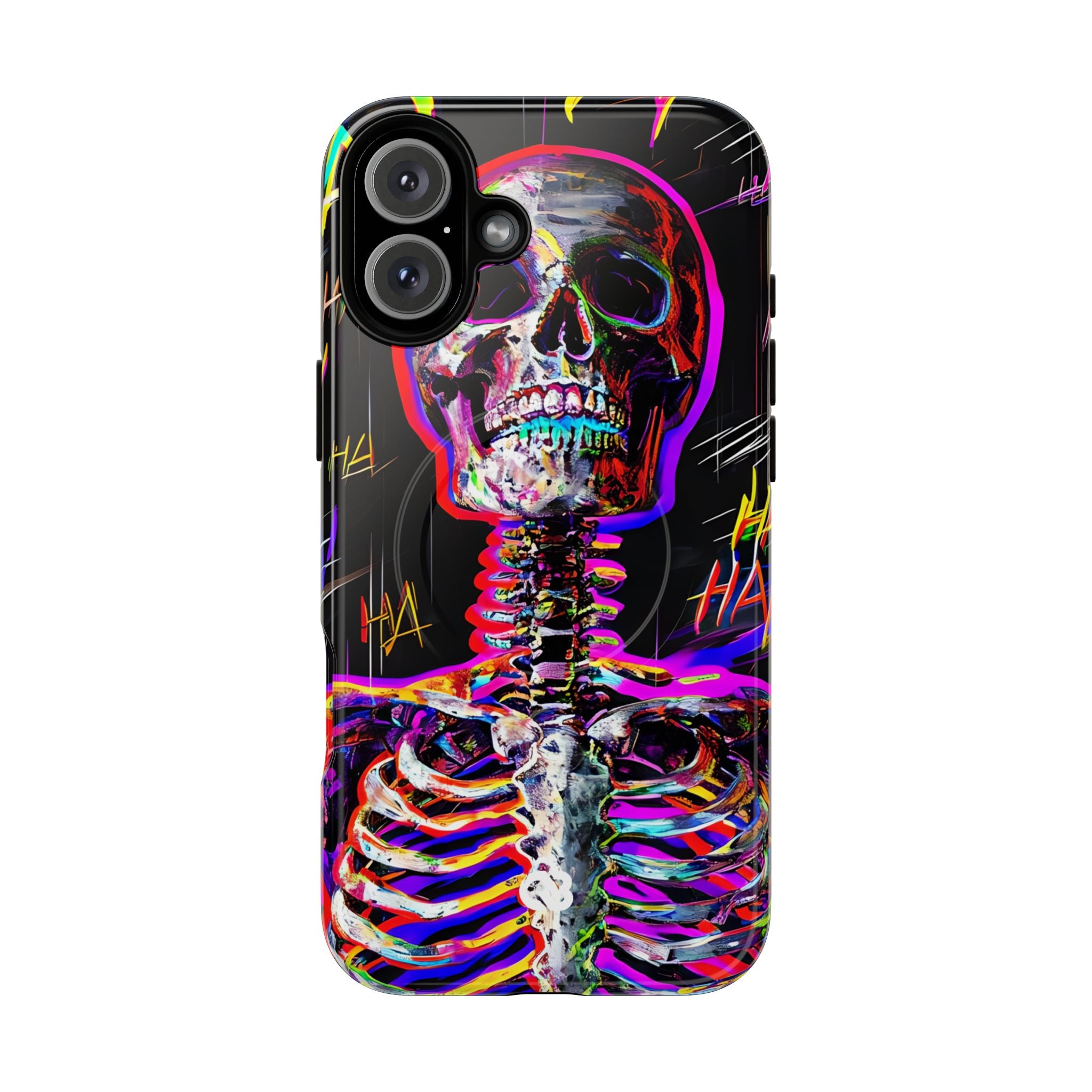 Neon Glitch Skeleton · Tough+ Coque de téléphone pour iPhone · Magsafe