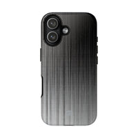 Grey Tough Phone Case for iPhone - Static Vertical Dither