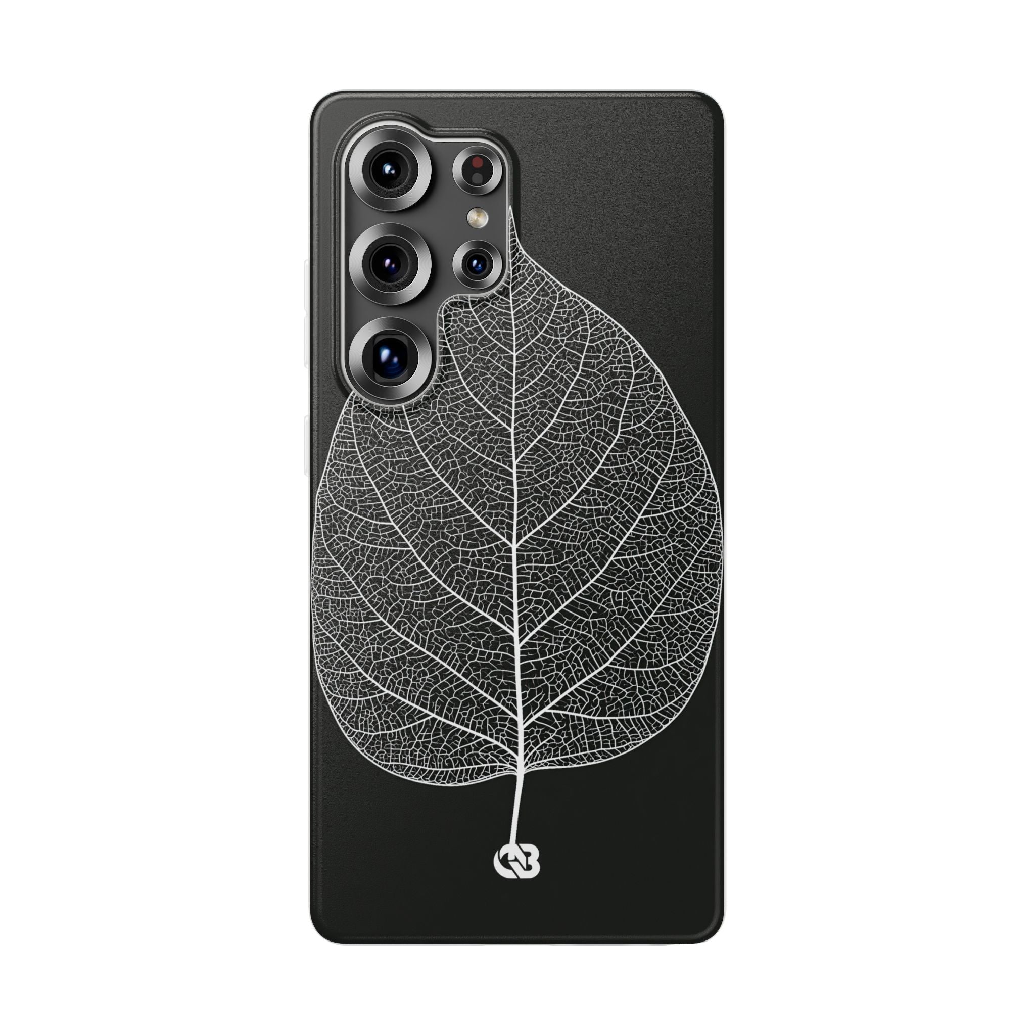 Black Lite Phone Case for Samsung - Bleached Leaf Lattice