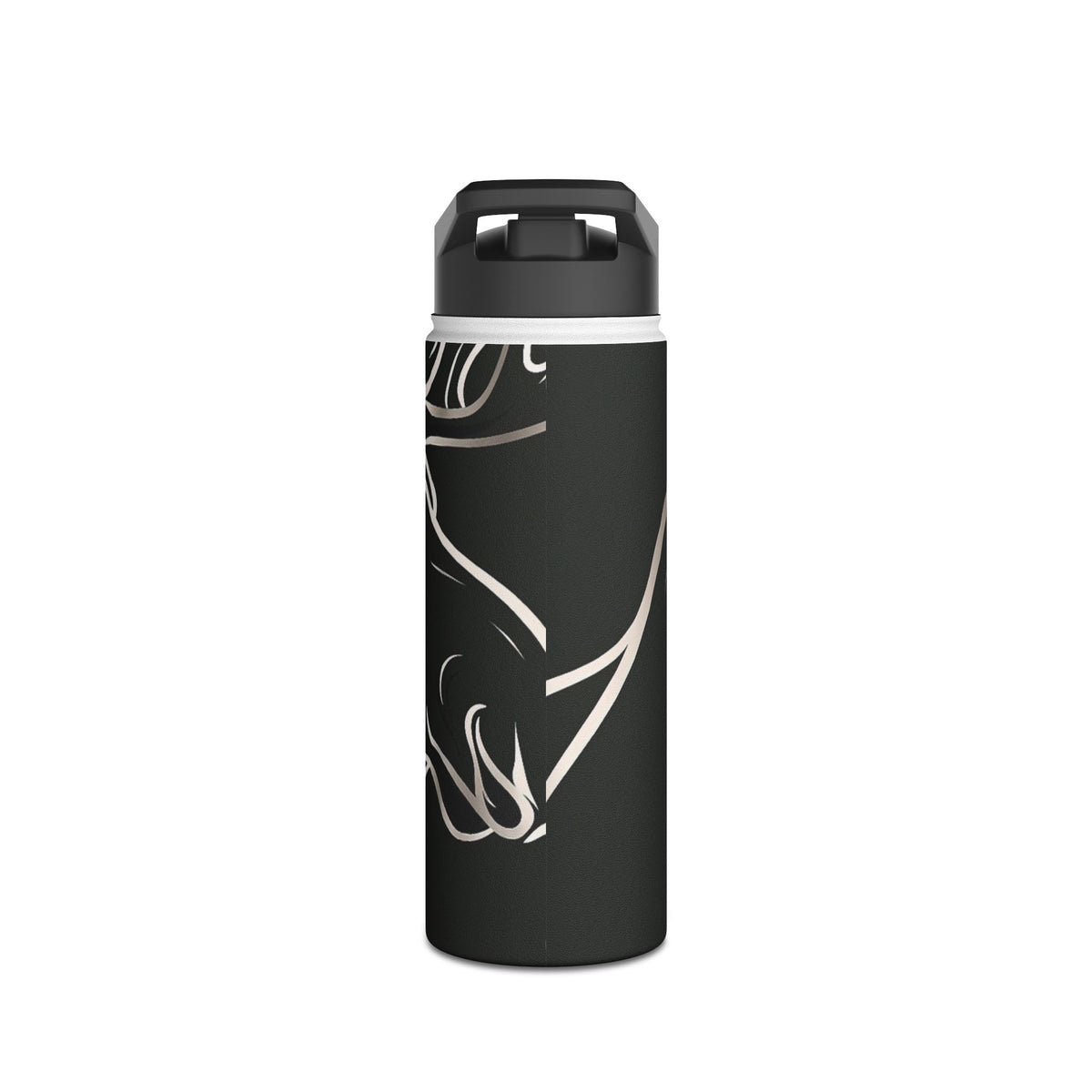 Nordic Moose Contour · Insulated Water Bottle · Black