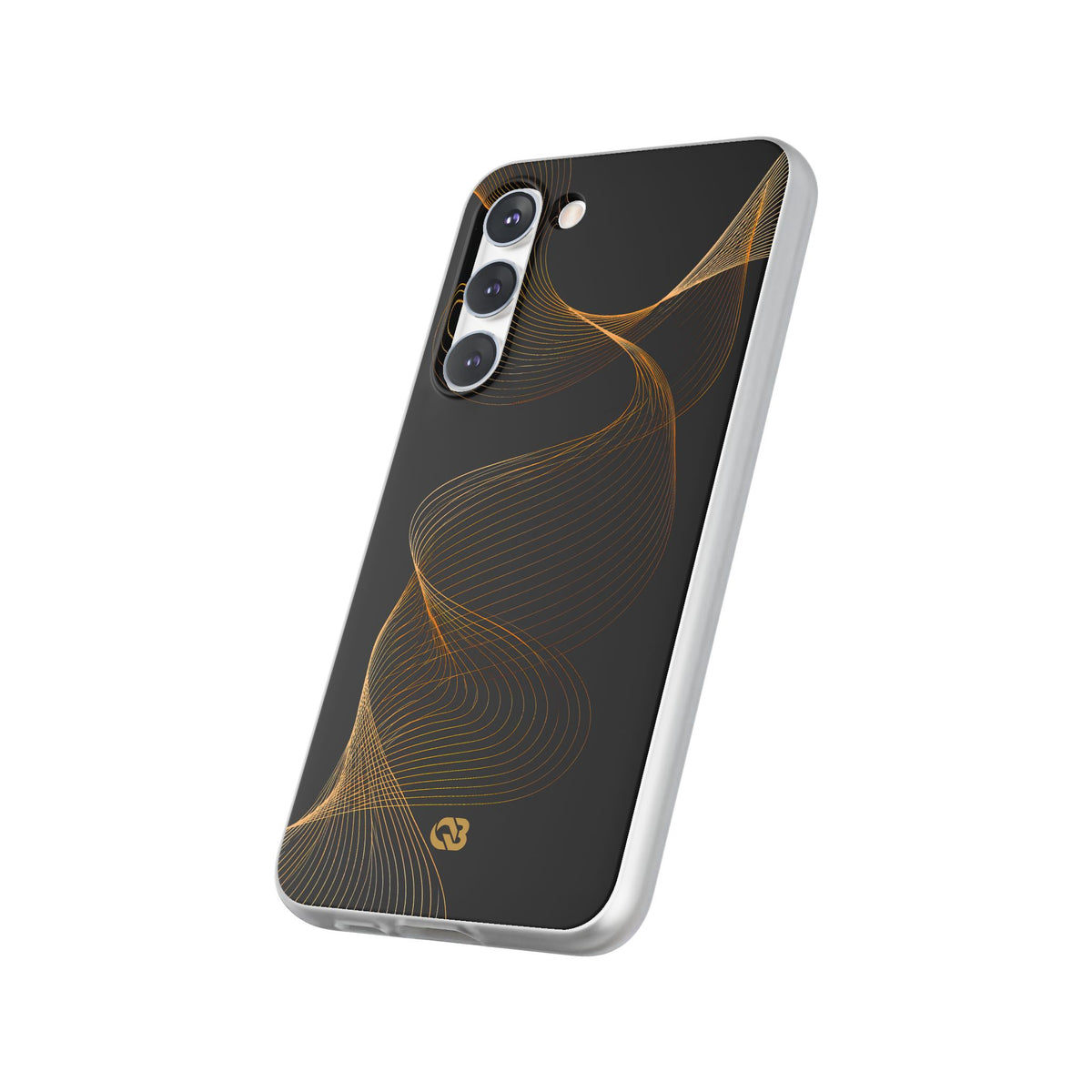 Golden Contour Flow · Lite Phone Case for Samsung · Black