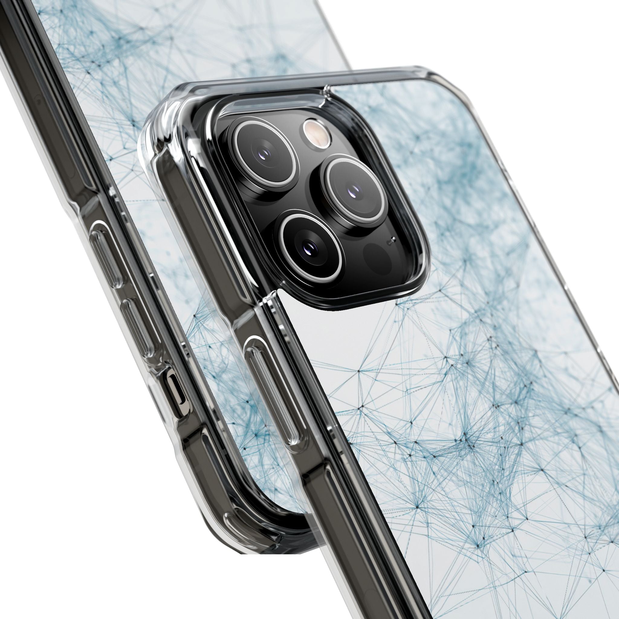 Blue Impact MagSafe Phone Case for iPhone - Glacial Neural Web