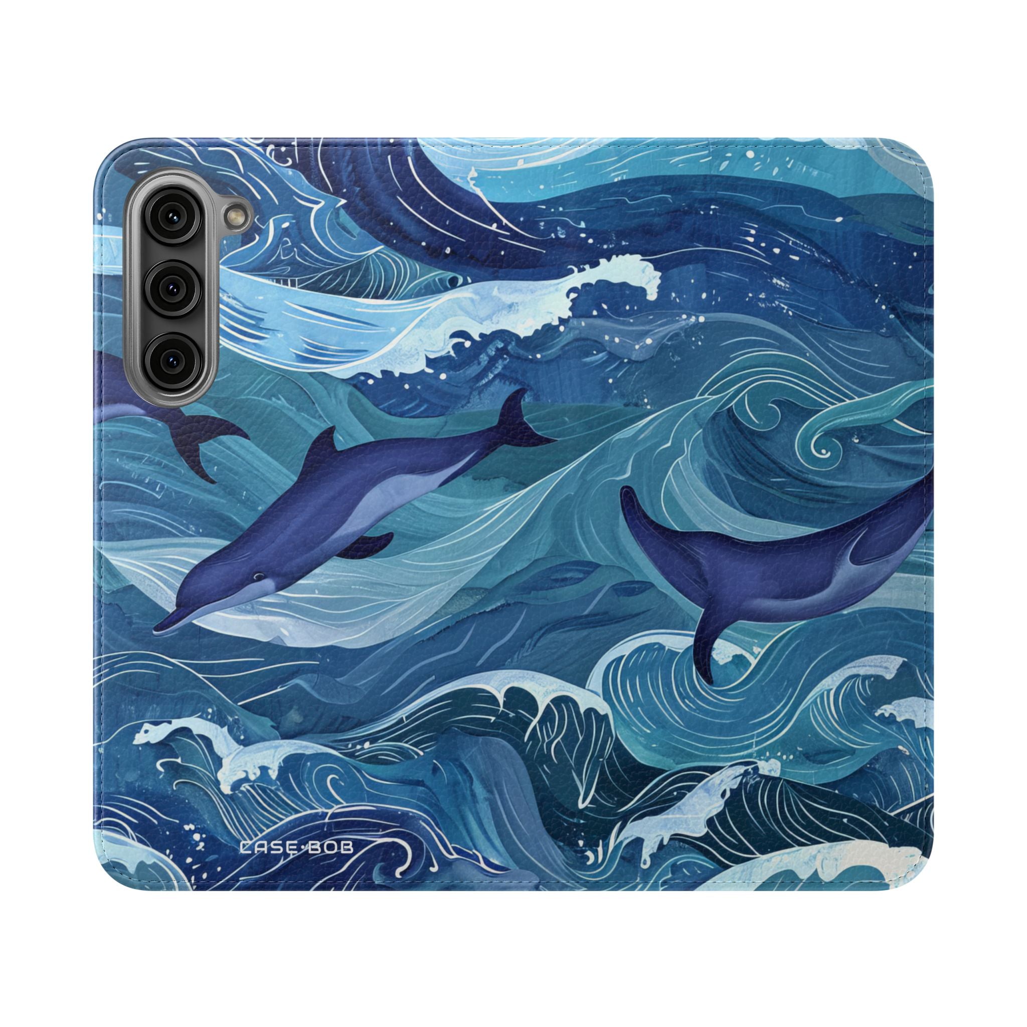 Delfiini Aalto Tanssi - Samsung S23+ -lompakkokotelo